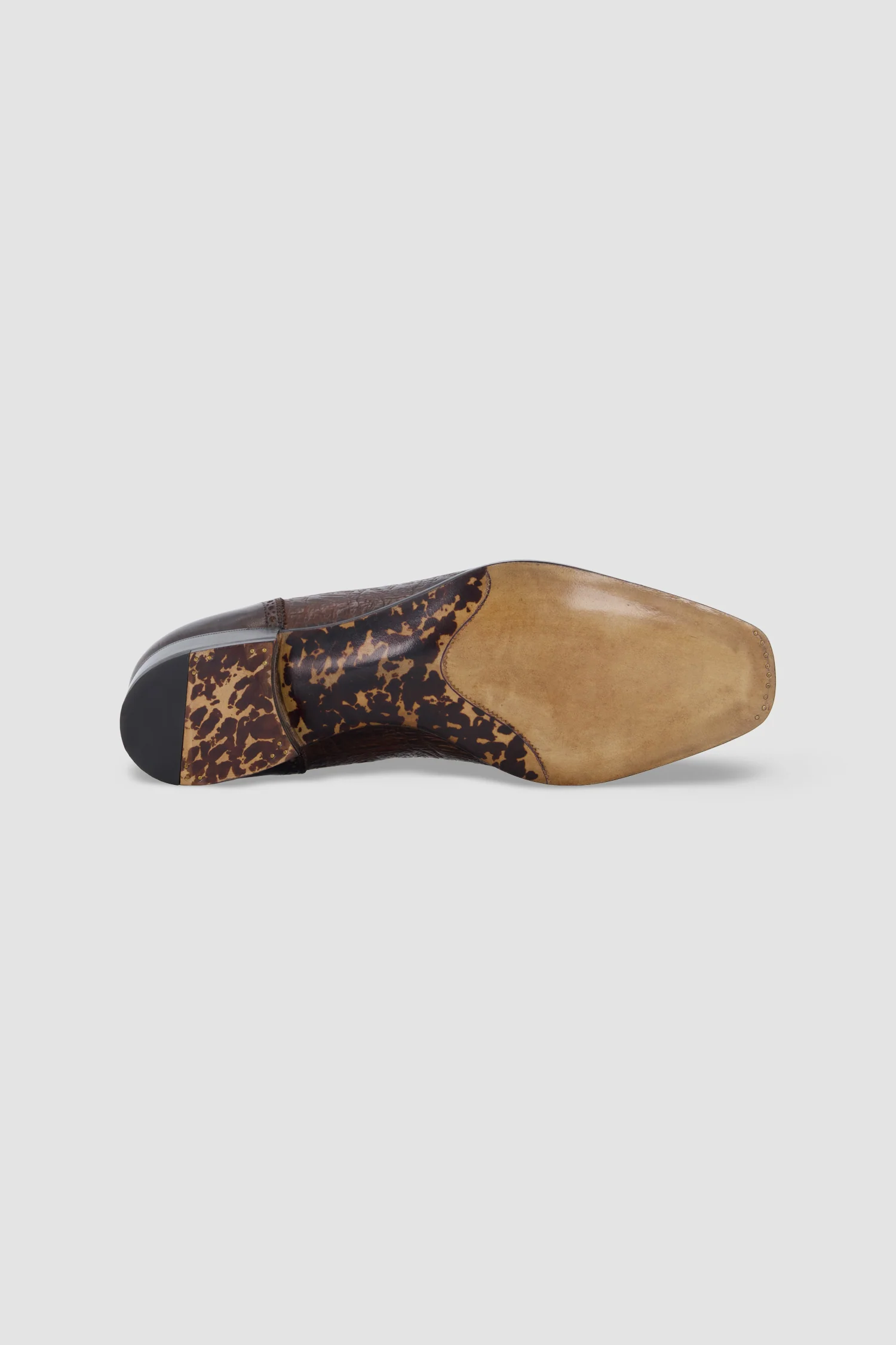 Antonio Meccariello Dark Brown Calf Leather Textured Cap-Toe Oxford - Image 5