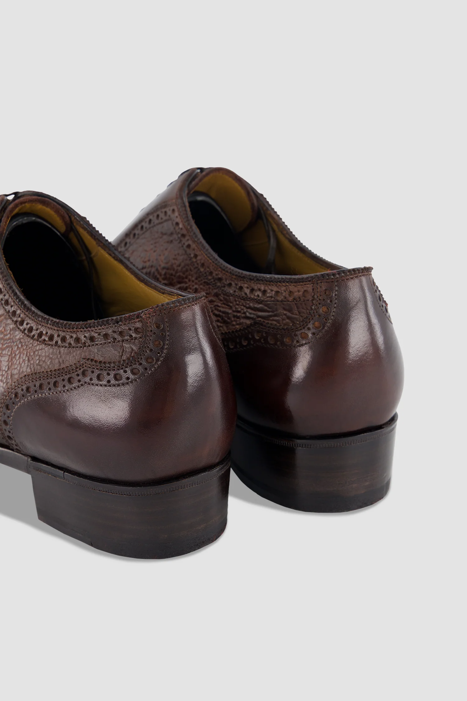 Antonio Meccariello Dark Brown Calf Leather Textured Cap-Toe Oxford - Image 7