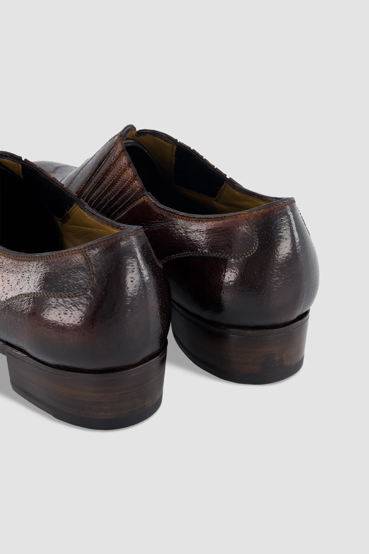 Antonio Meccariello Dark Brown Textured Leather Oxford - Image 6