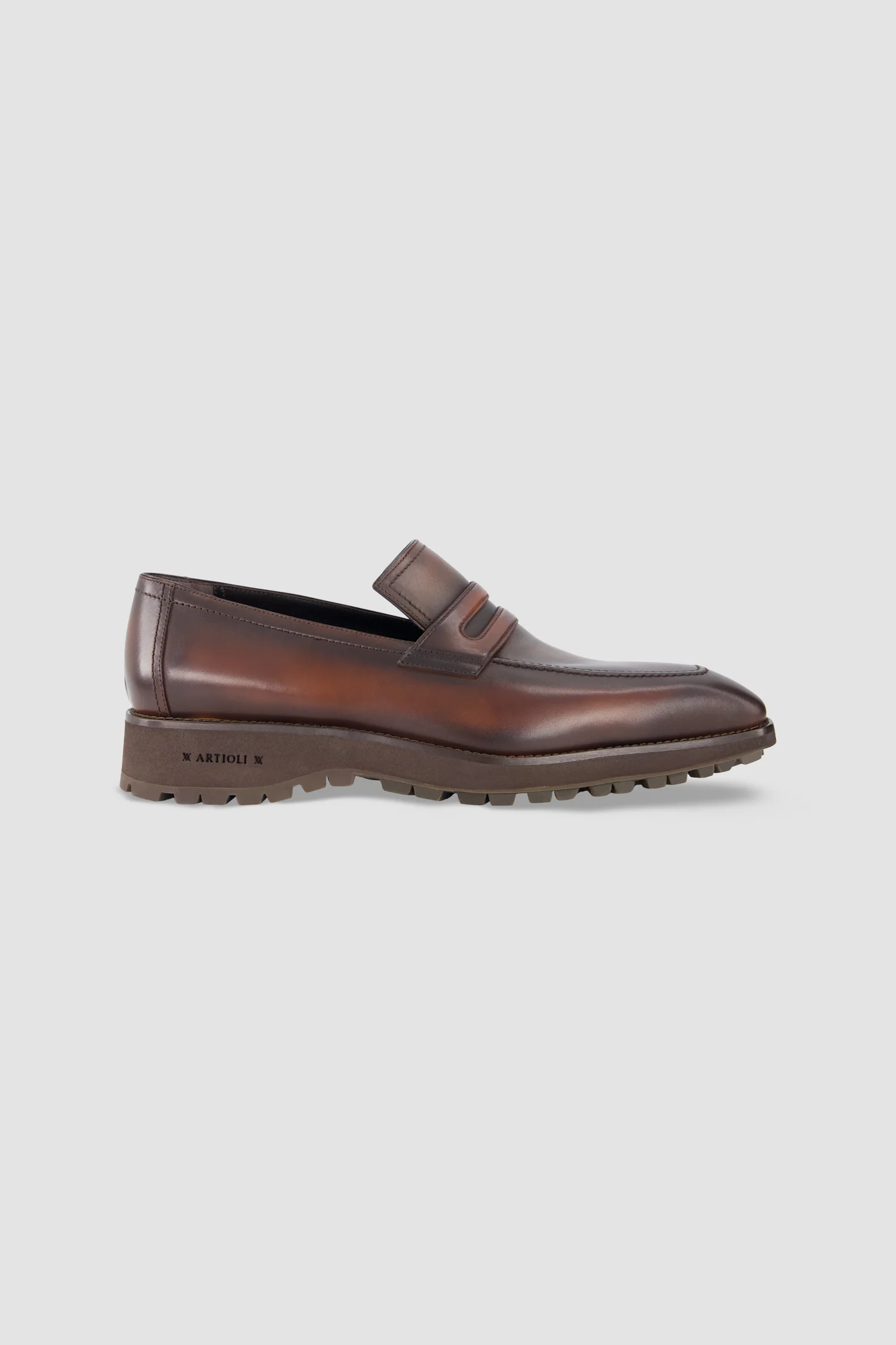 Artioli Brown Leather Loafers
