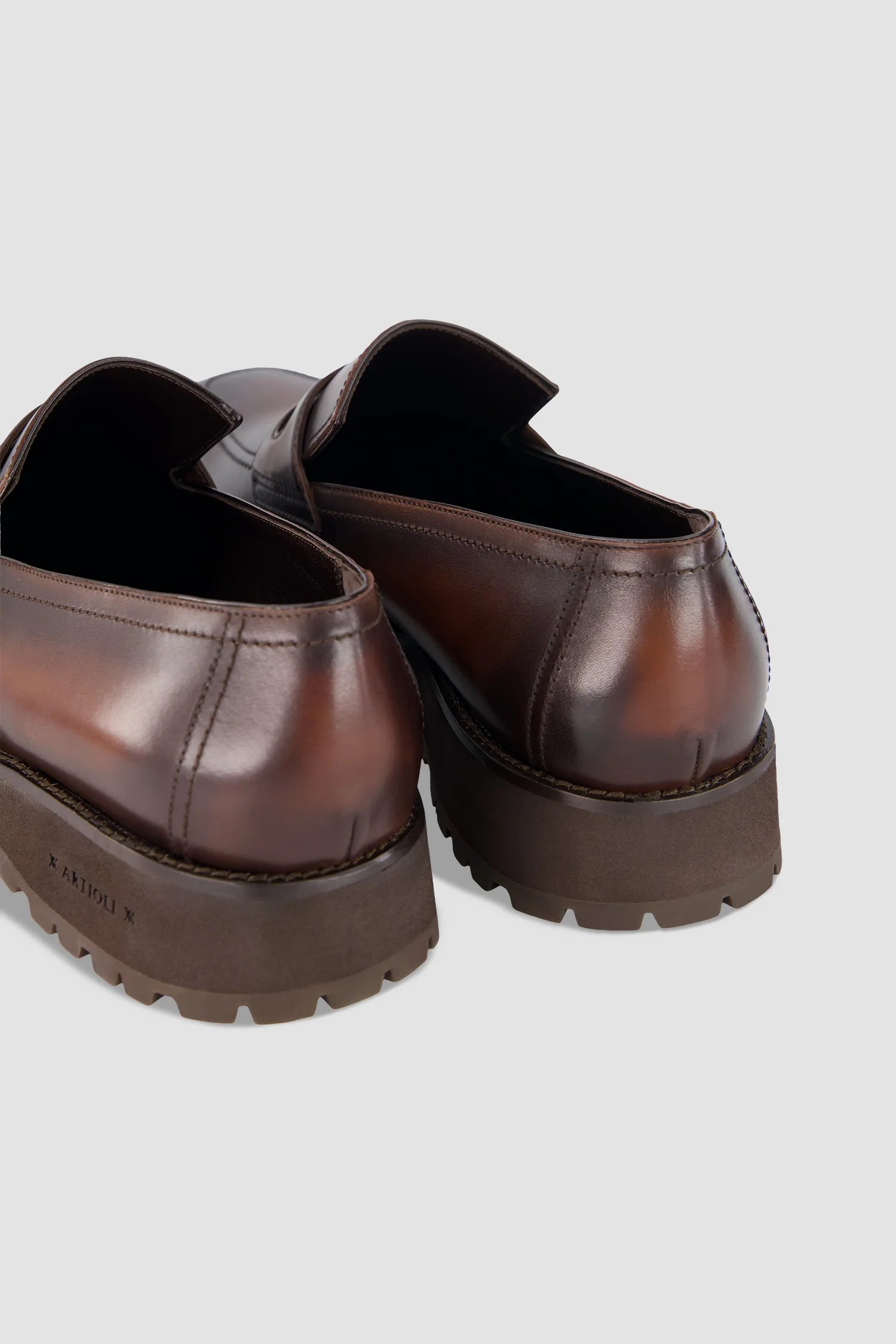 Artioli Brown Leather Loafers - Image 4