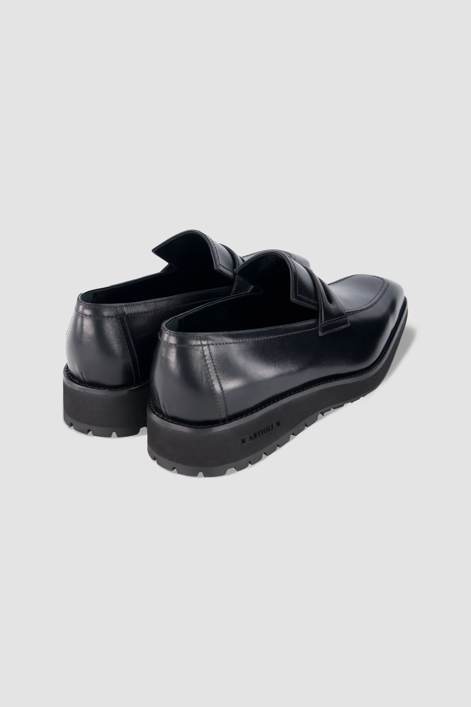 Artioli Black Leather Loafers - Image 5