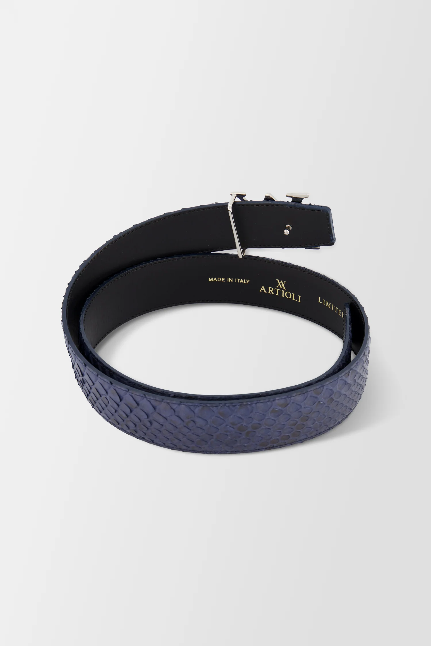 Artioli Blue Python Belt - Image 2