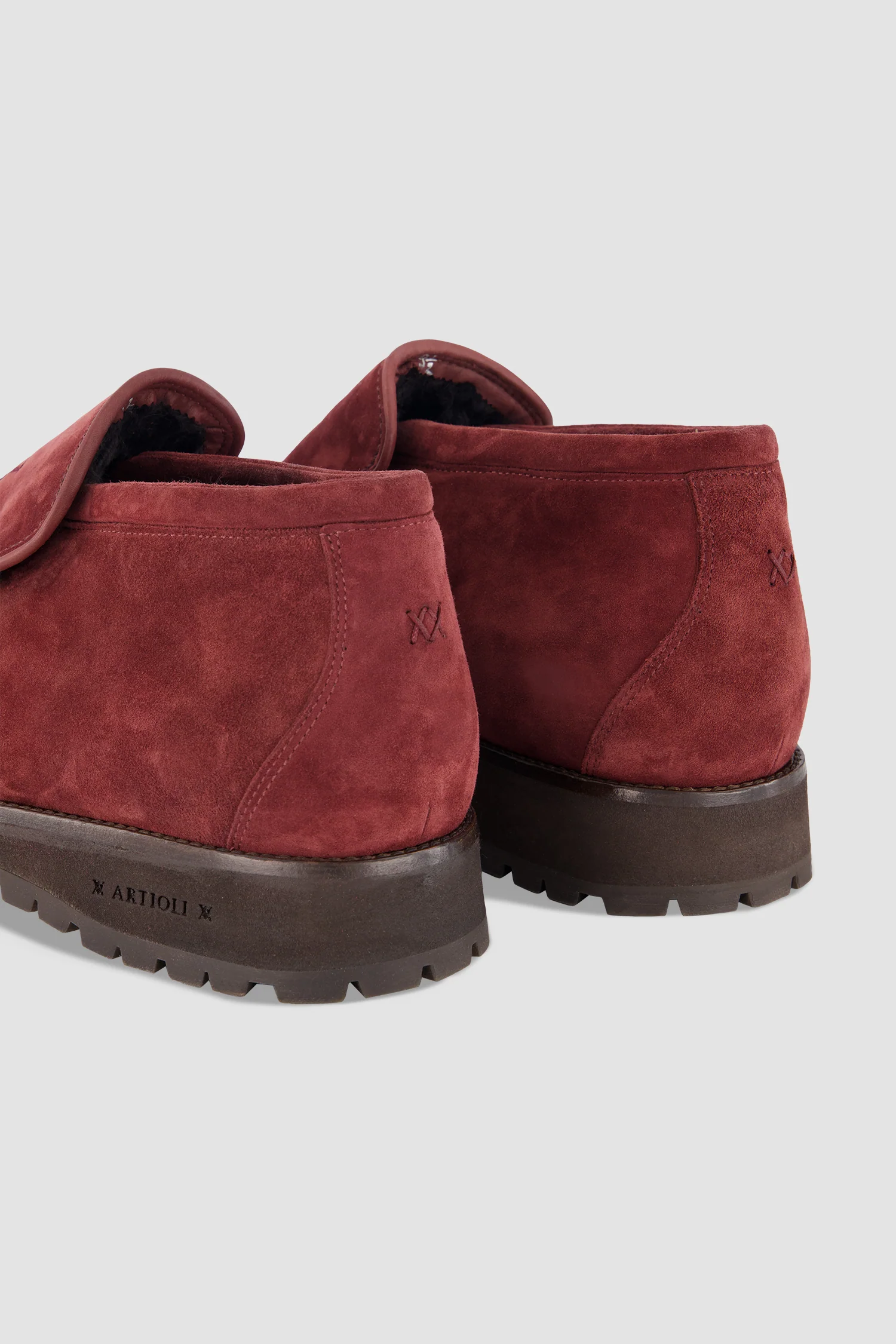 Artioli Burgundy Suede Loafers - Image 4
