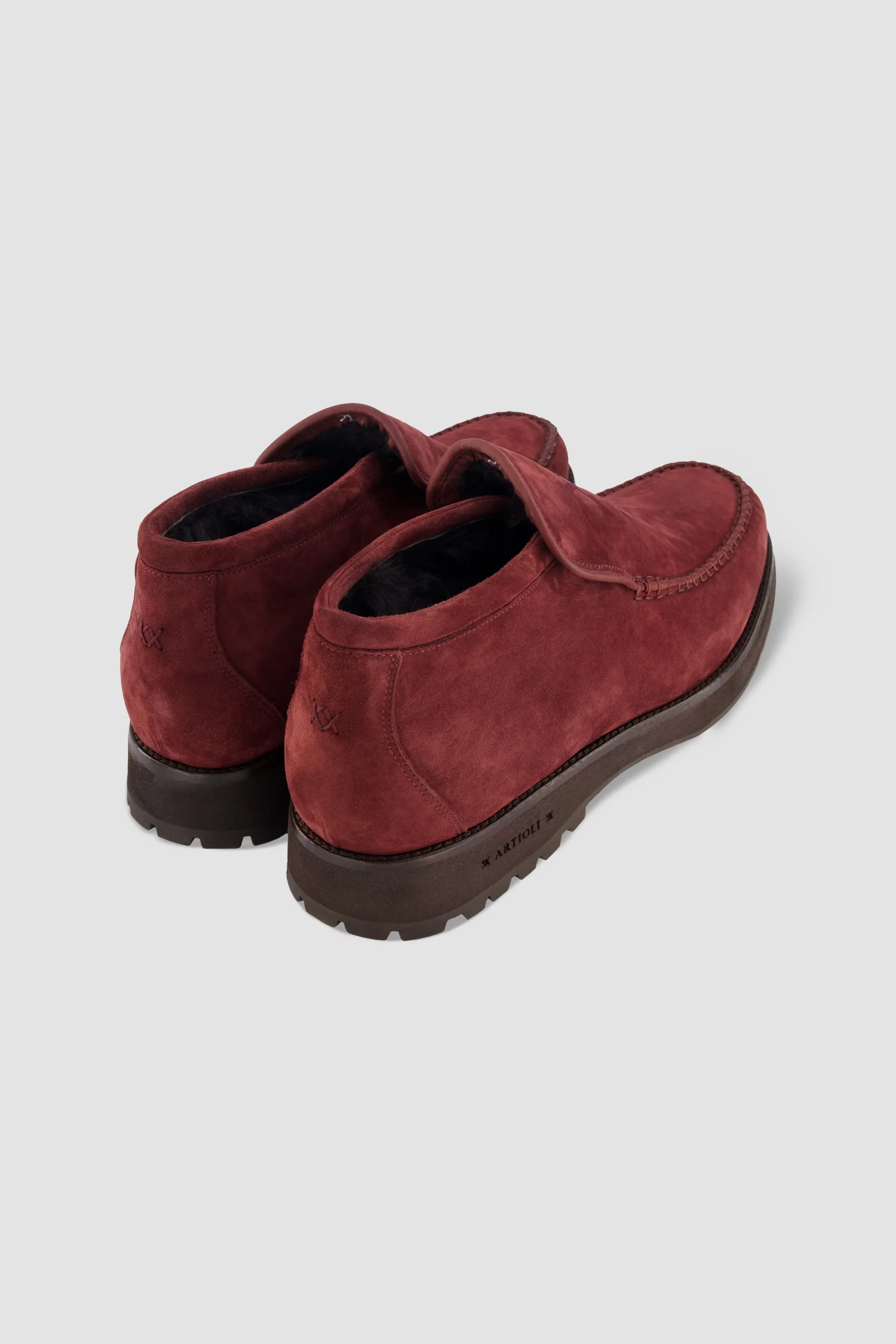 Artioli Burgundy Suede Loafers - Image 5