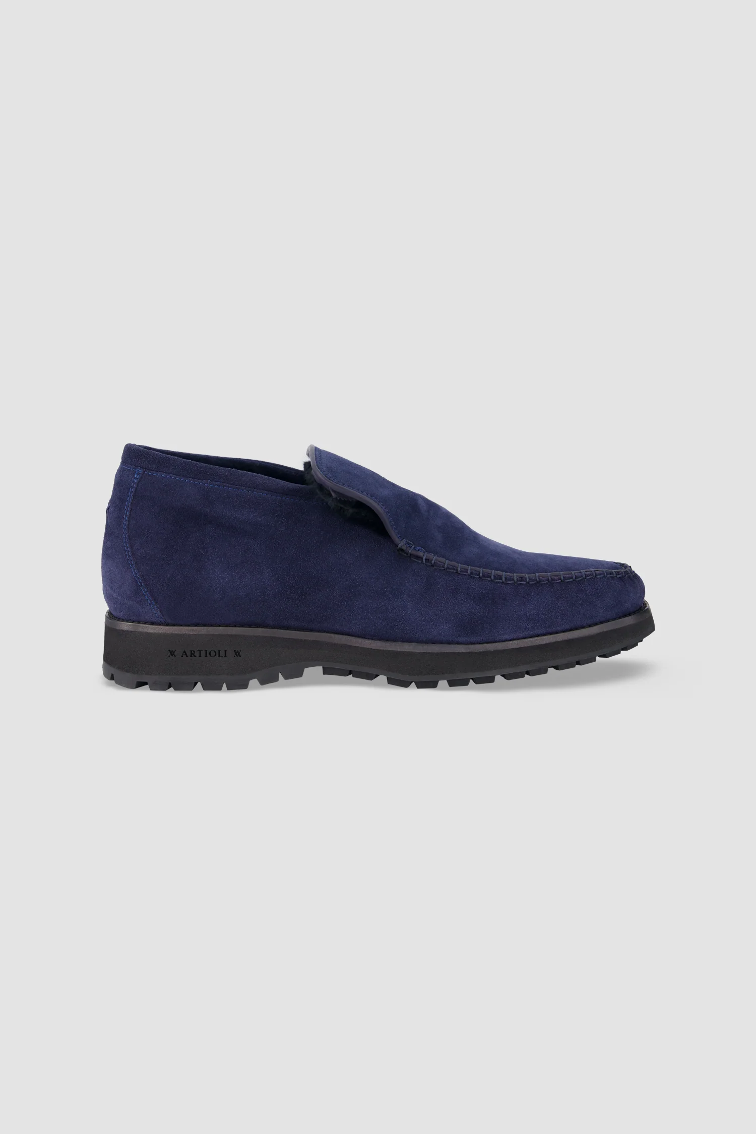 Artioli Navy Suede Loafers