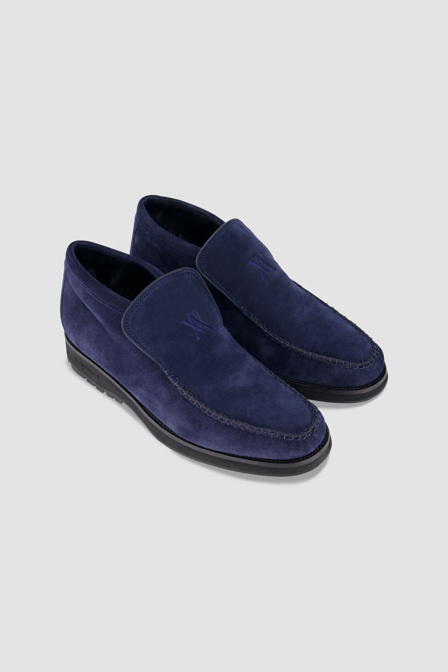 Artioli Navy Suede Loafers - Image 3