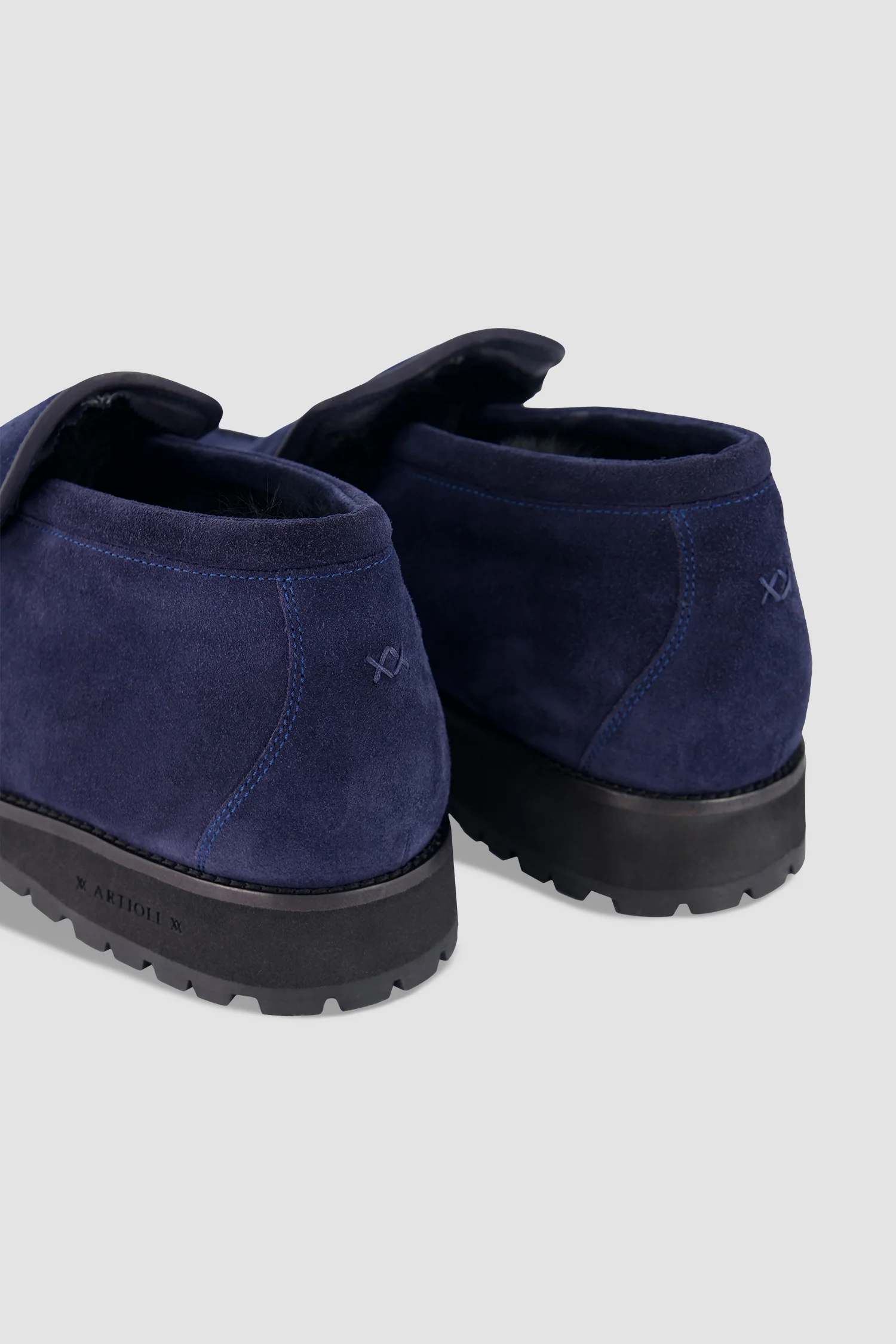 Artioli Navy Suede Loafers - Image 4