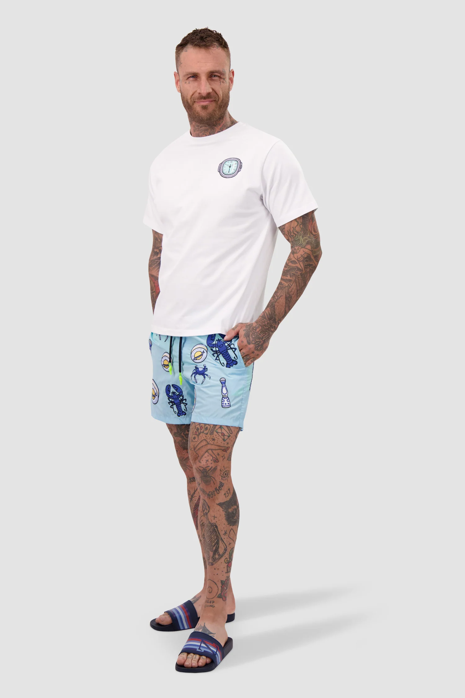 Bain de Mer White Limited Edition Watch T-Shirt - Image 4