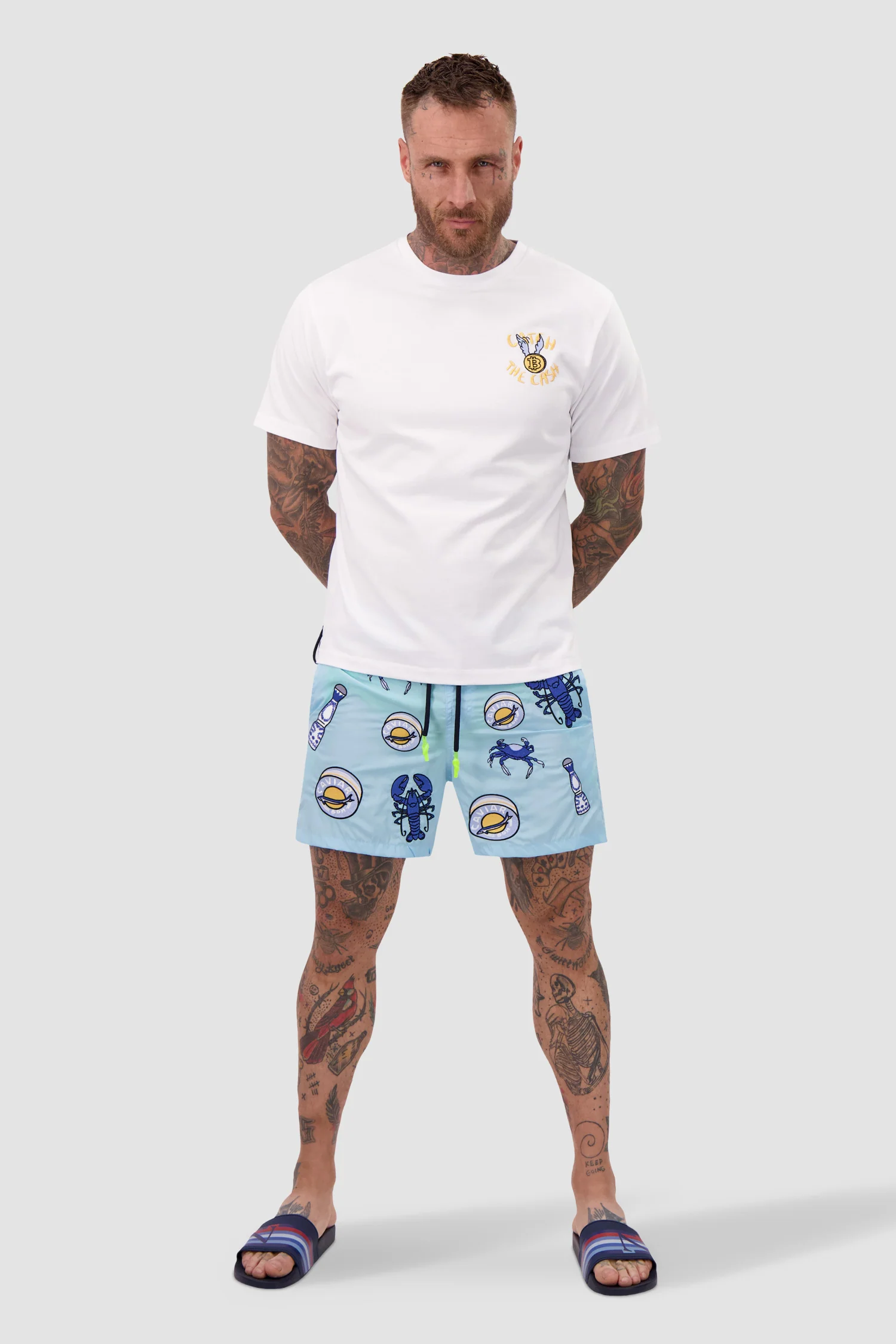 Bain de Mer White Rich Catch the Dollar T-Shirt - Image 3