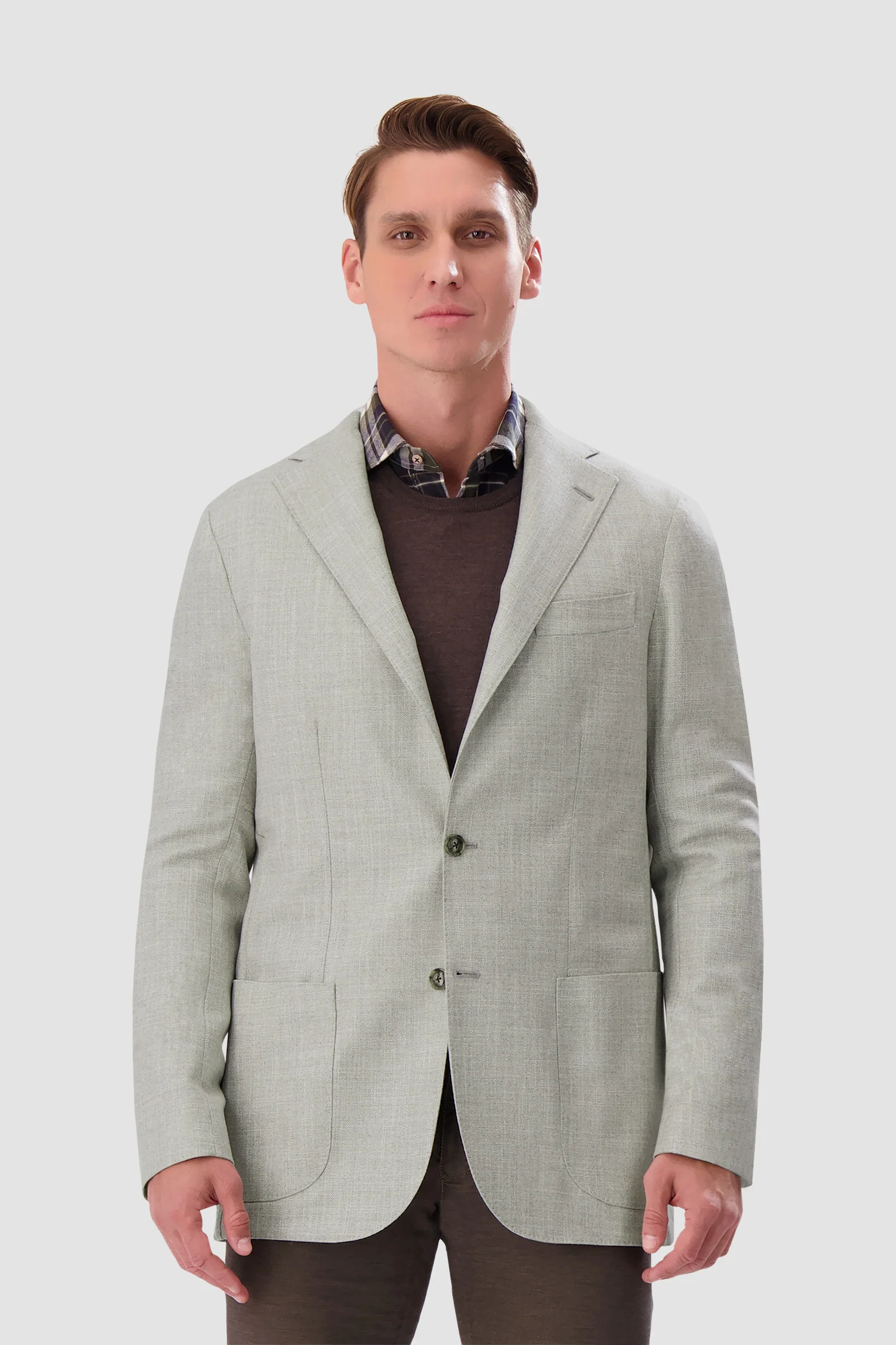 Barba Napoli Light Grey Long 2B Blazer - Image 2