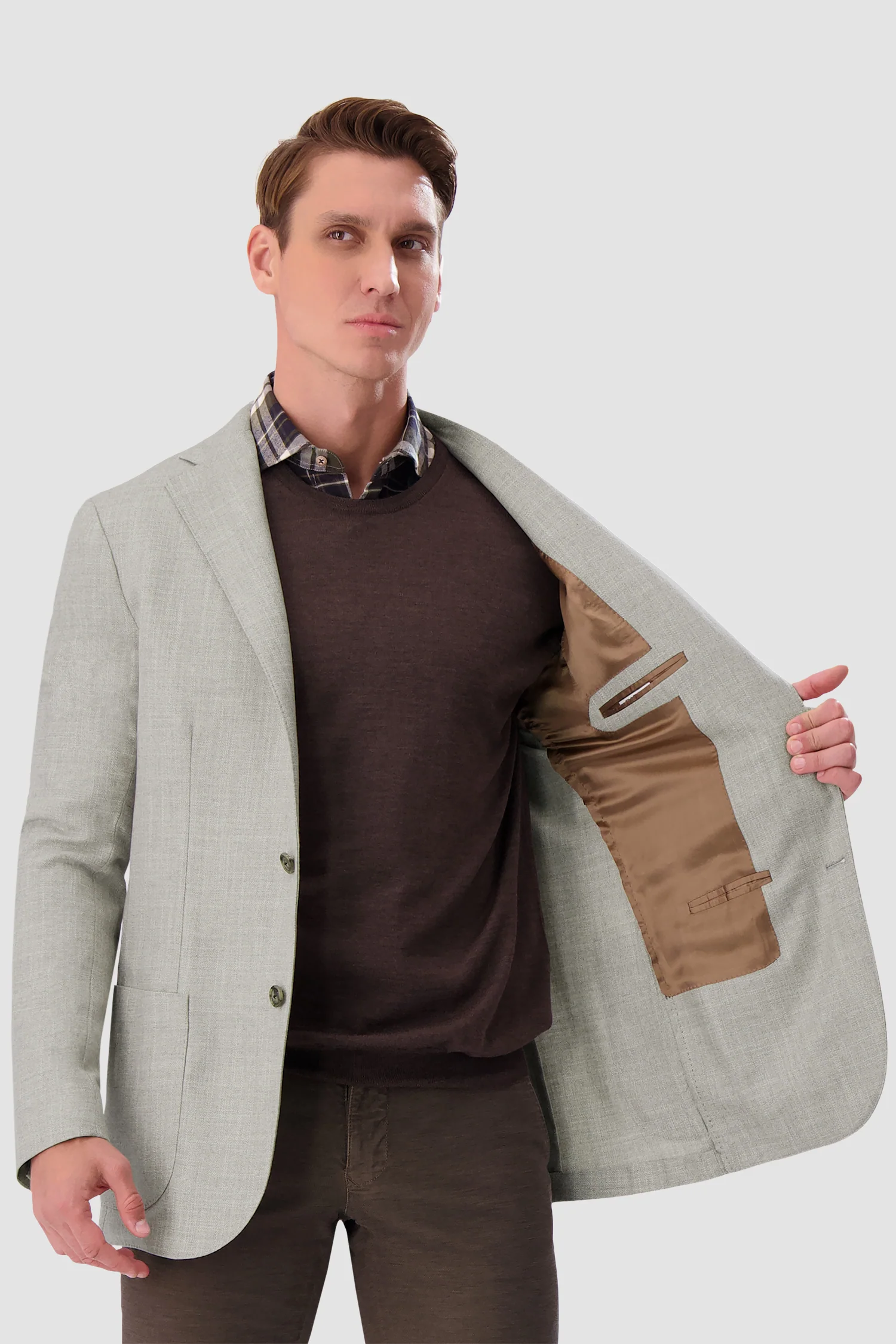 Barba Napoli Light Grey Long 2B Blazer - Image 5