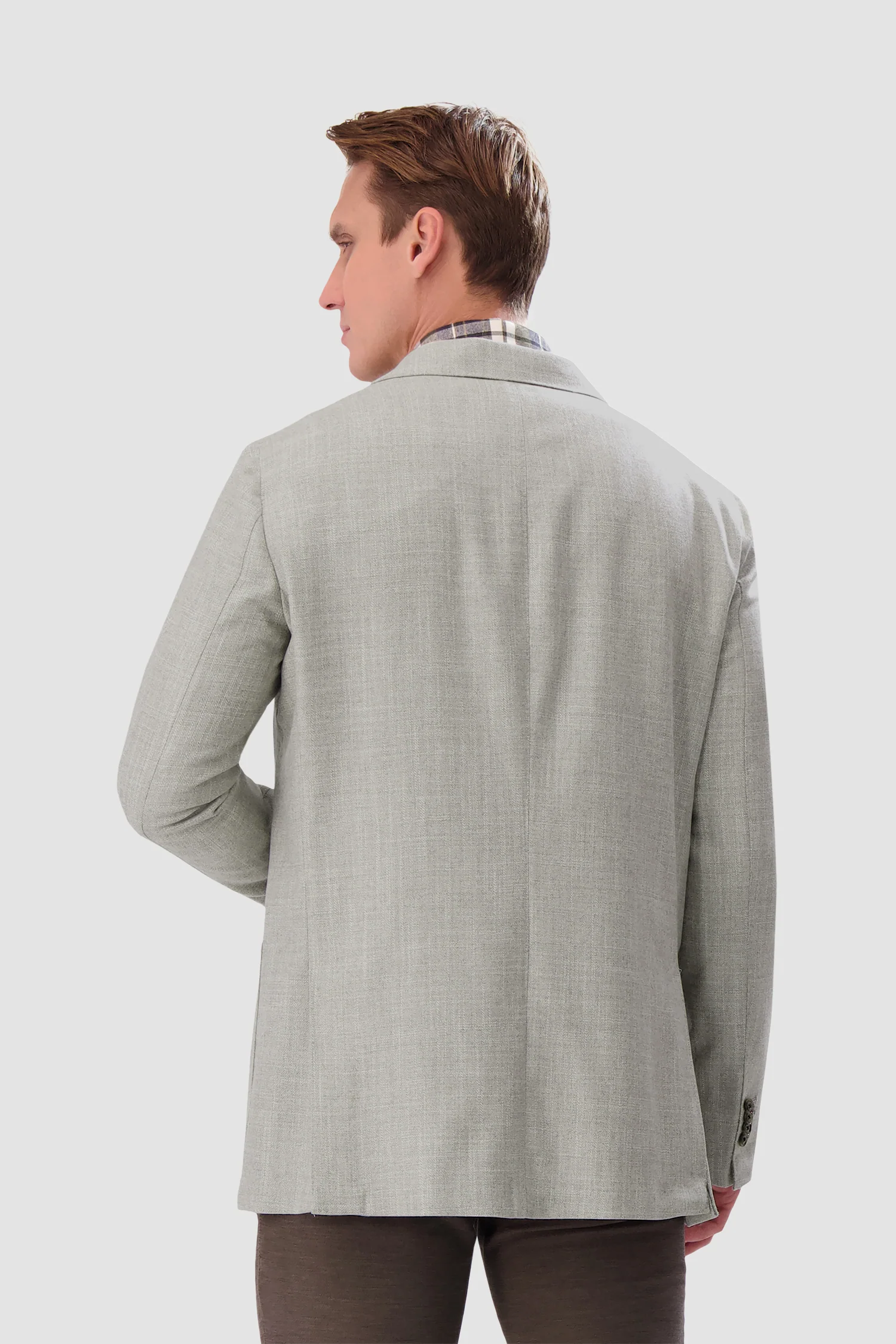 Barba Napoli Light Grey Long 2B Blazer - Image 6