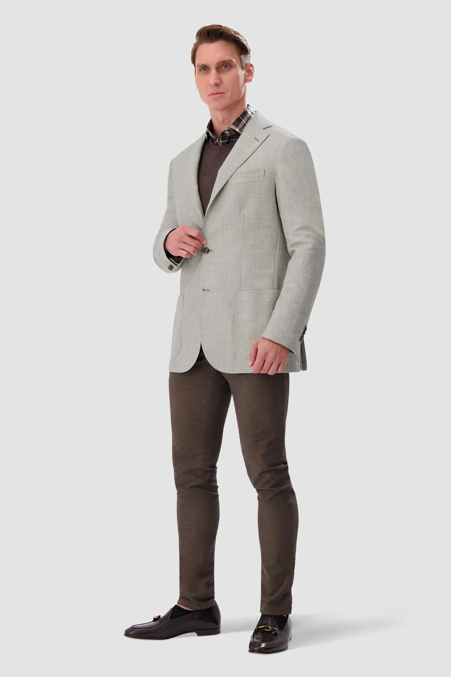 Barba Napoli Light Grey Long 2B Blazer - Image 7