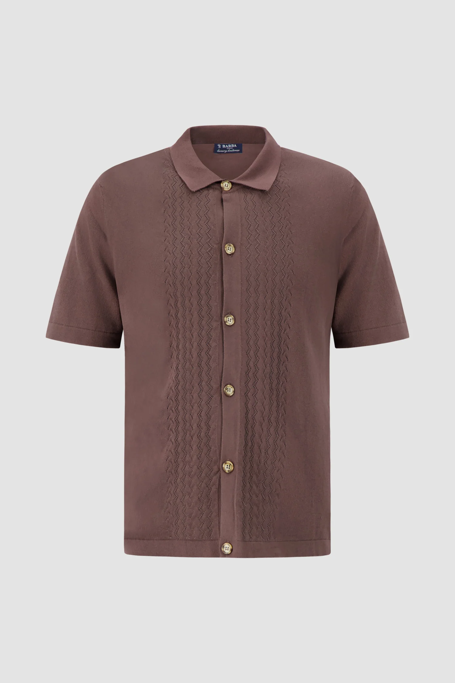 Barba Napoli Marrone Button Polo