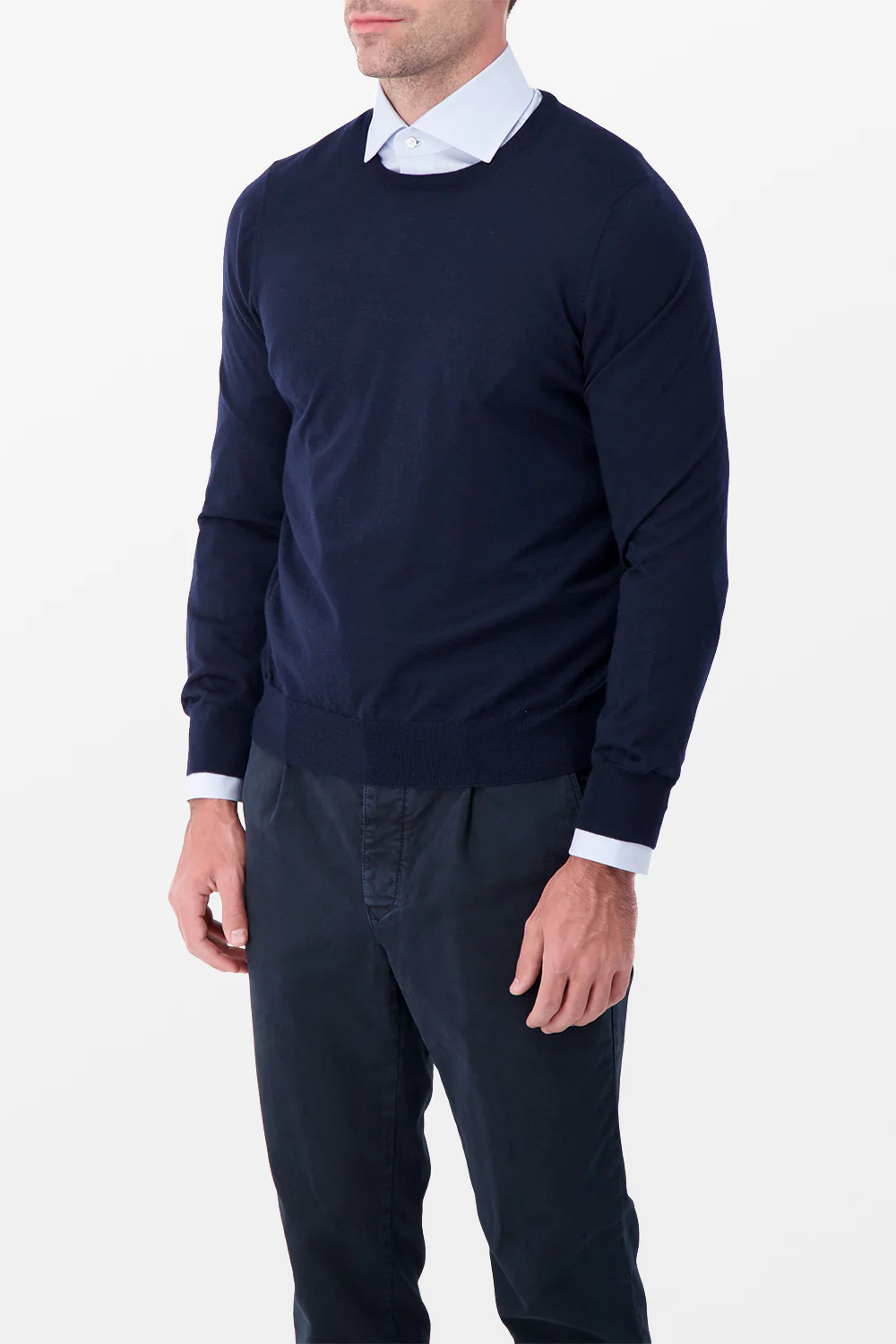 Barba Napoli Navy Cashmere Sweater - Image 2