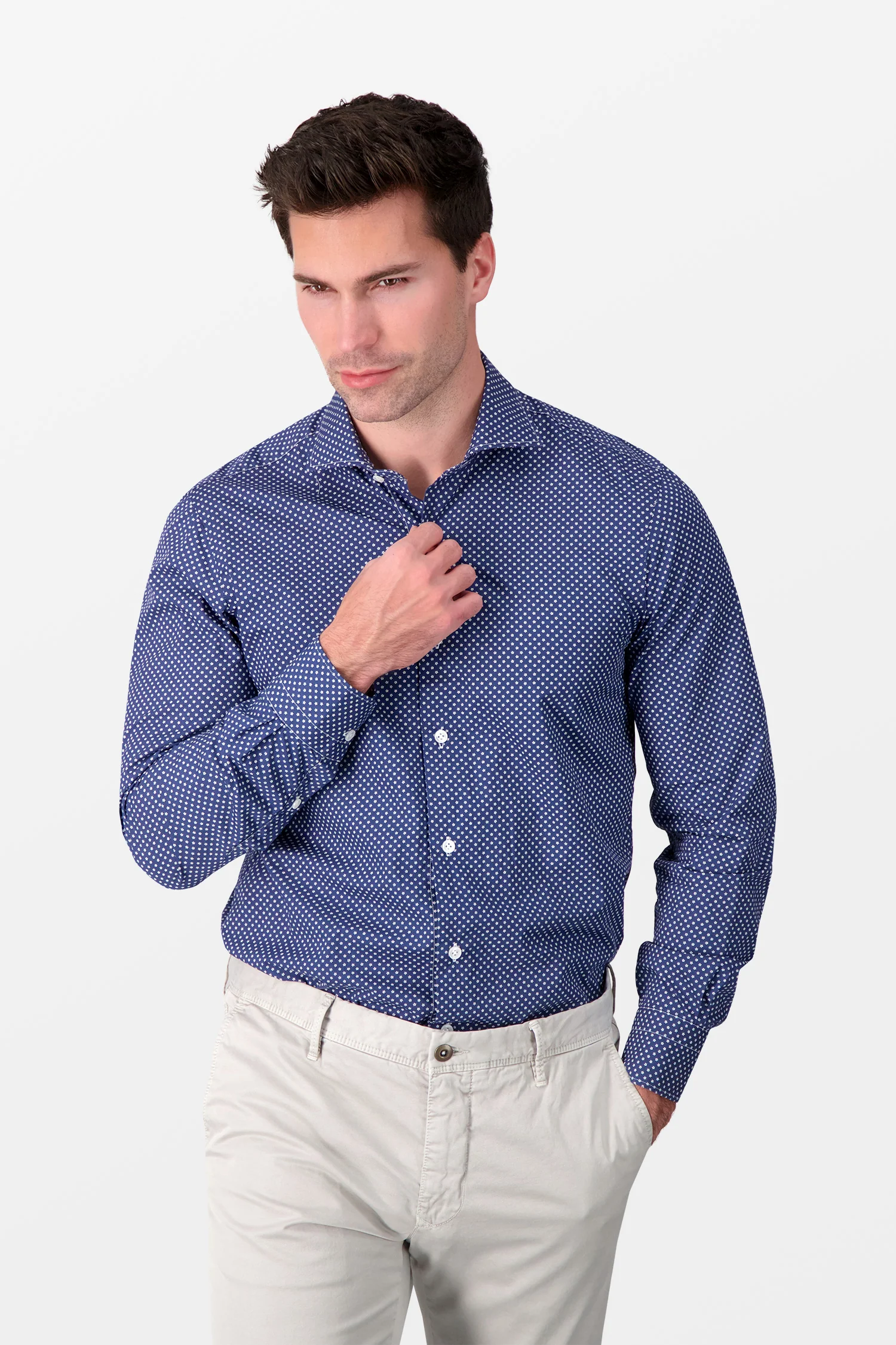 Barba Napoli Blue Classic Shirt - Image 4