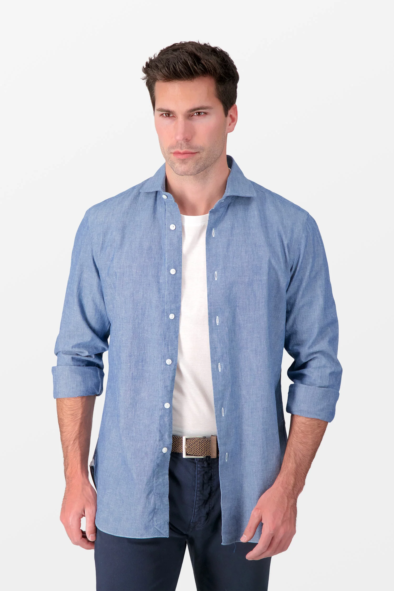 Barba Napoli Blue Classic Shirt - Image 3