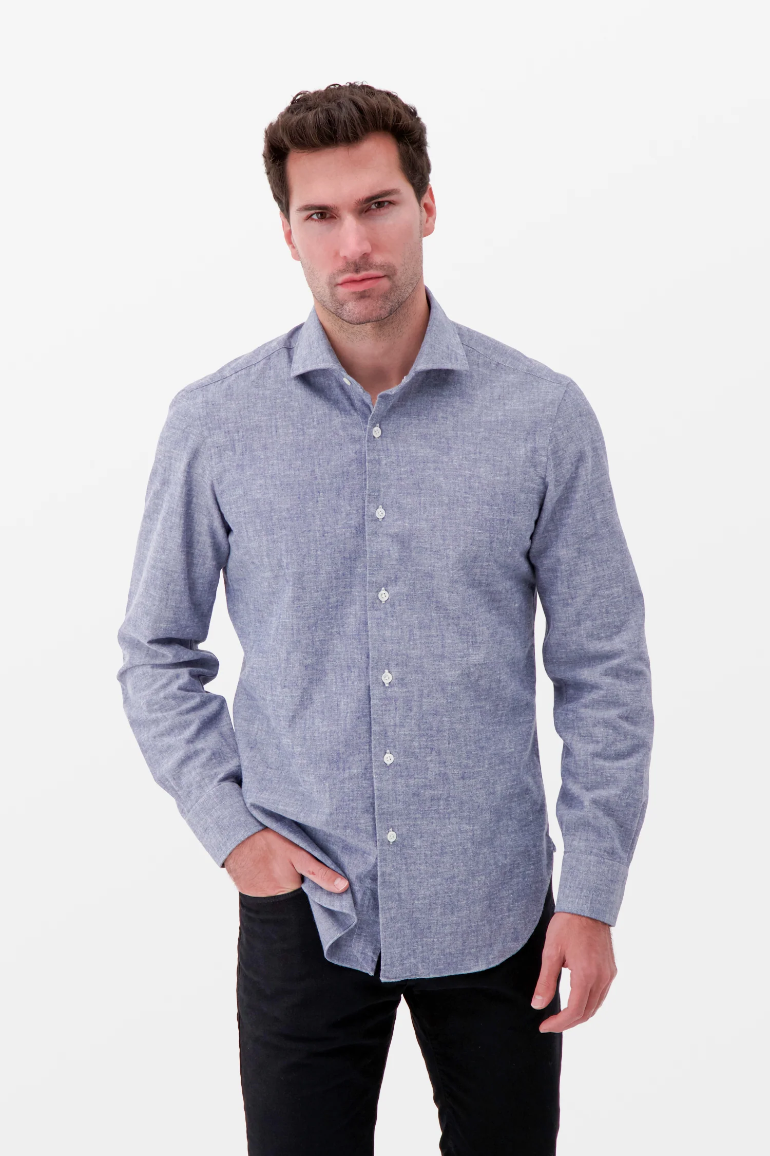 Barba Napoli Blue Classic Shirt
