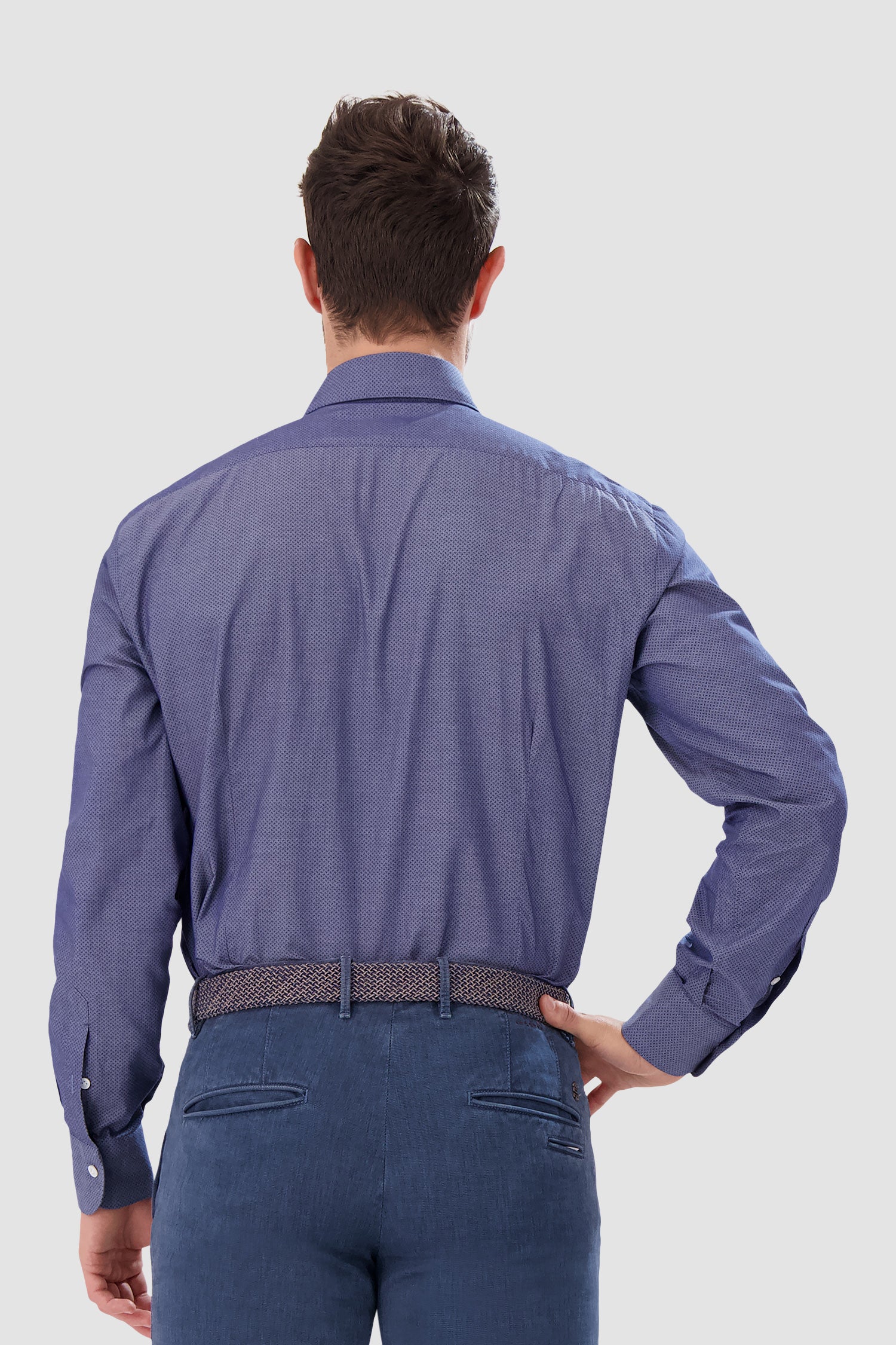 Barba Napoli Blue Classic Shirt - Image 3