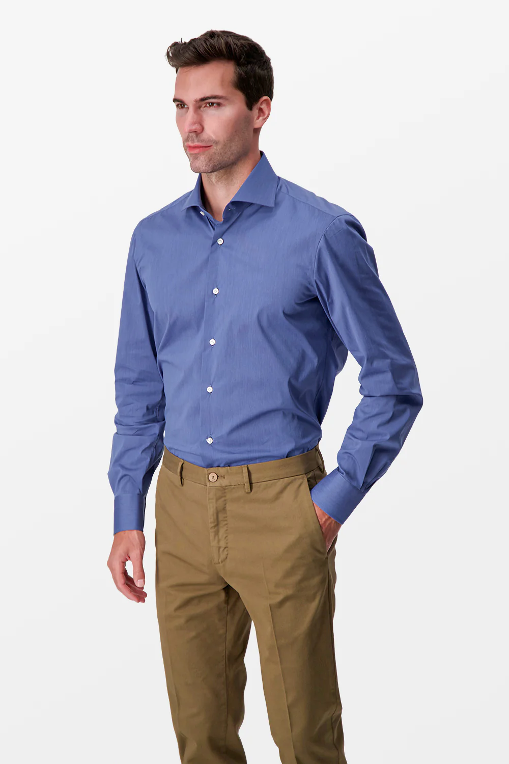 Barba Napoli Blue Classic Shirt - Image 3