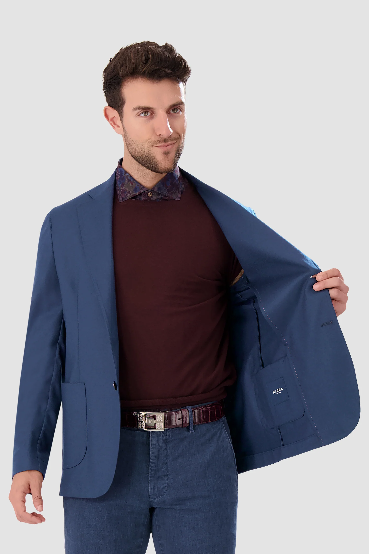 Barba Napoli Blue Easy J Mono Blazer - Image 5