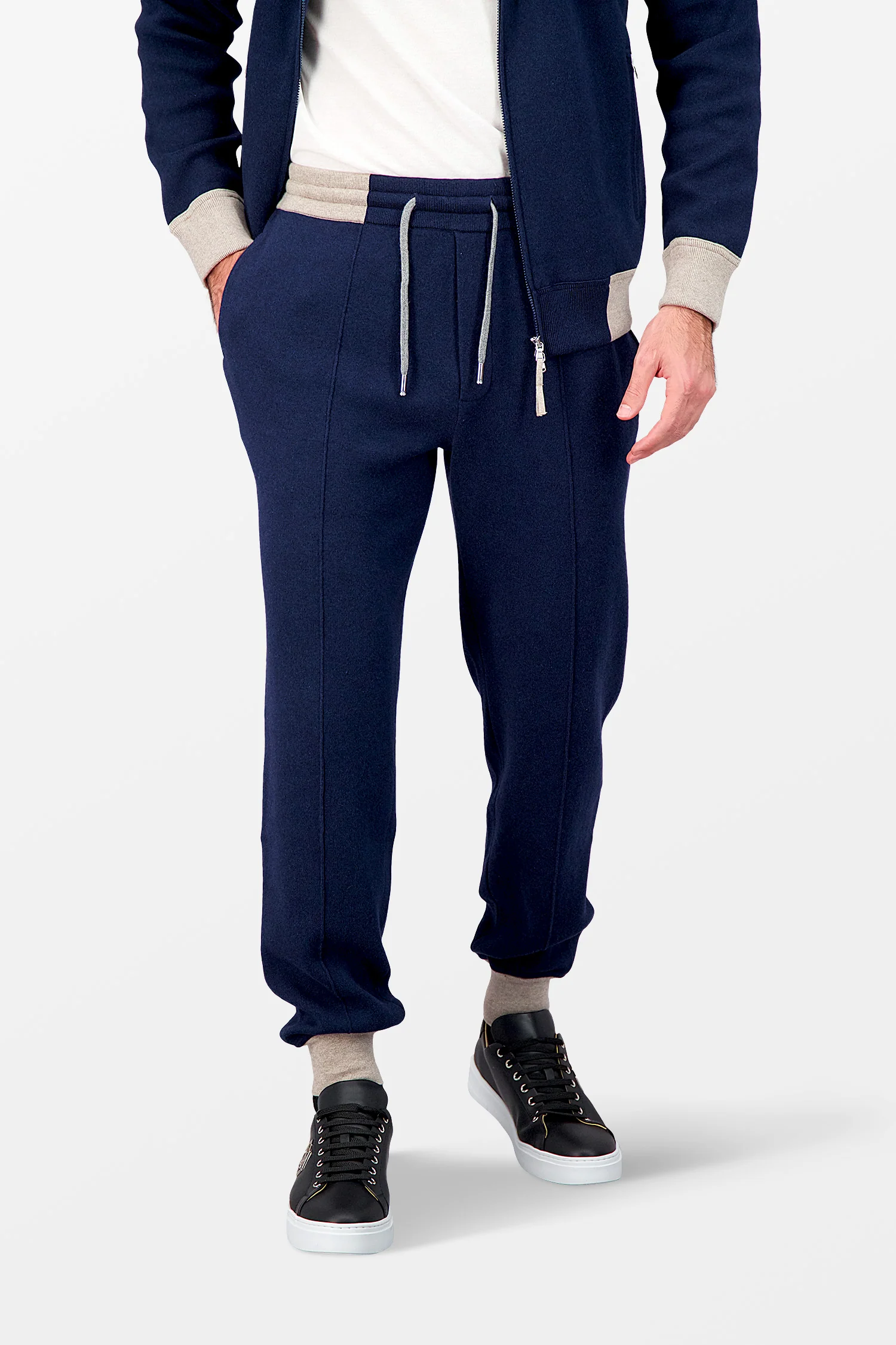Barba Napoli Blue Tracksuit Sweatpants - Image 4