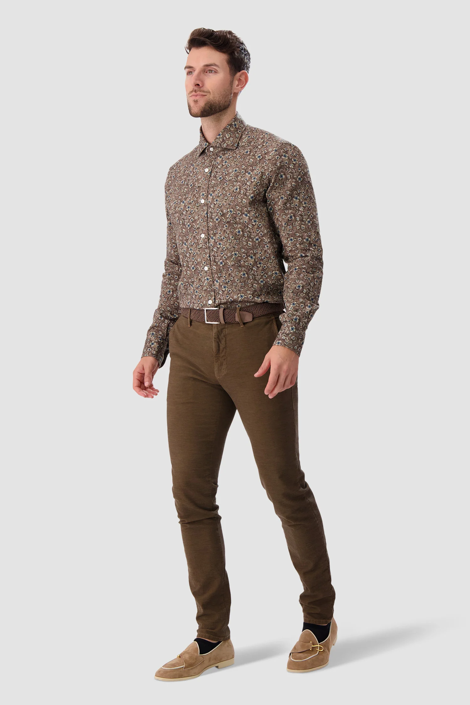 Barba Napoli Brown Classic Shirt - Image 4