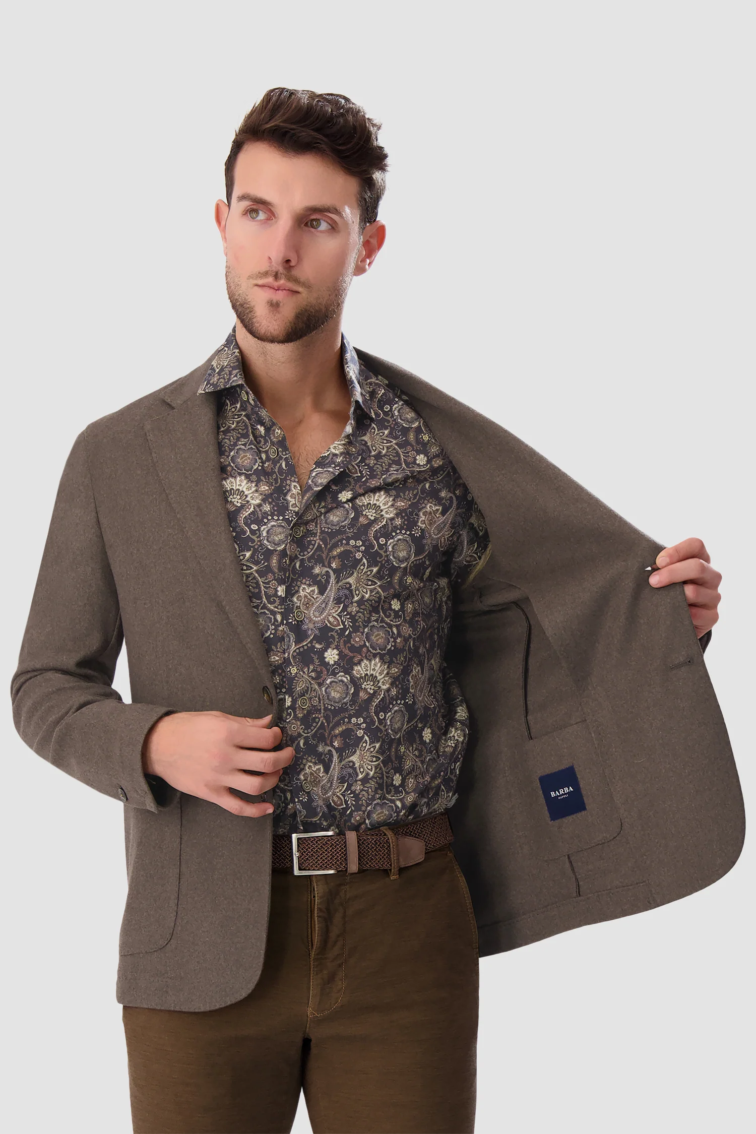 Barba Napoli Brown Easy J Blazer - Image 5