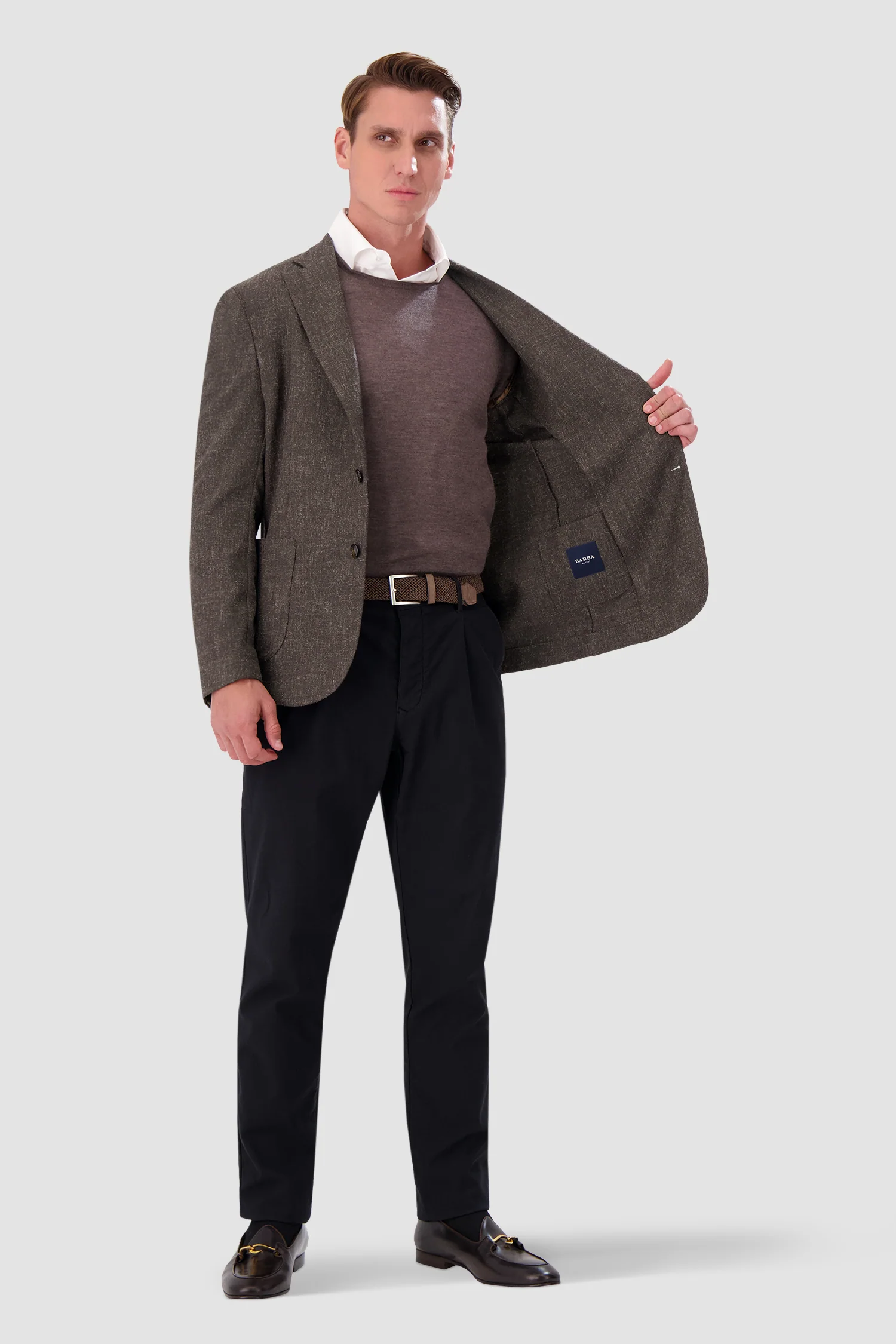Barba Napoli Brown Easy J Mono Blazer - Image 6