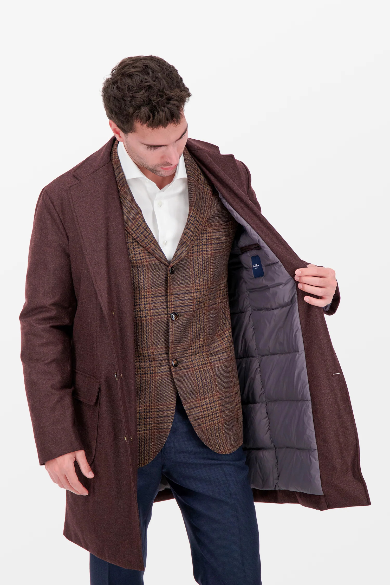 Barba Napoli Burgundy Spider Coat - Image 2