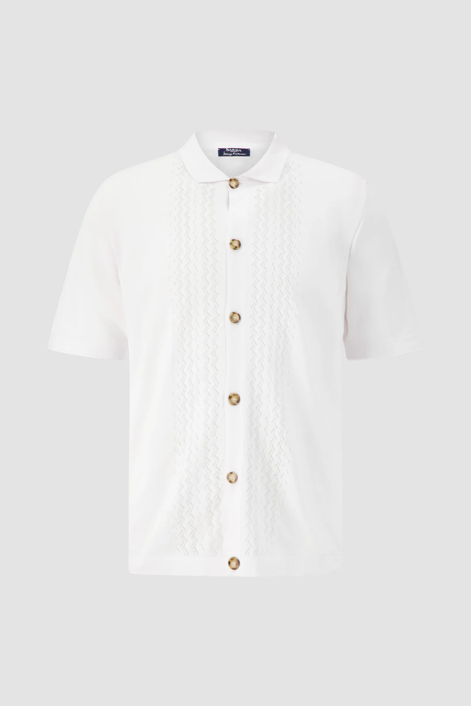 Barba Napoli Bianco Button Polo
