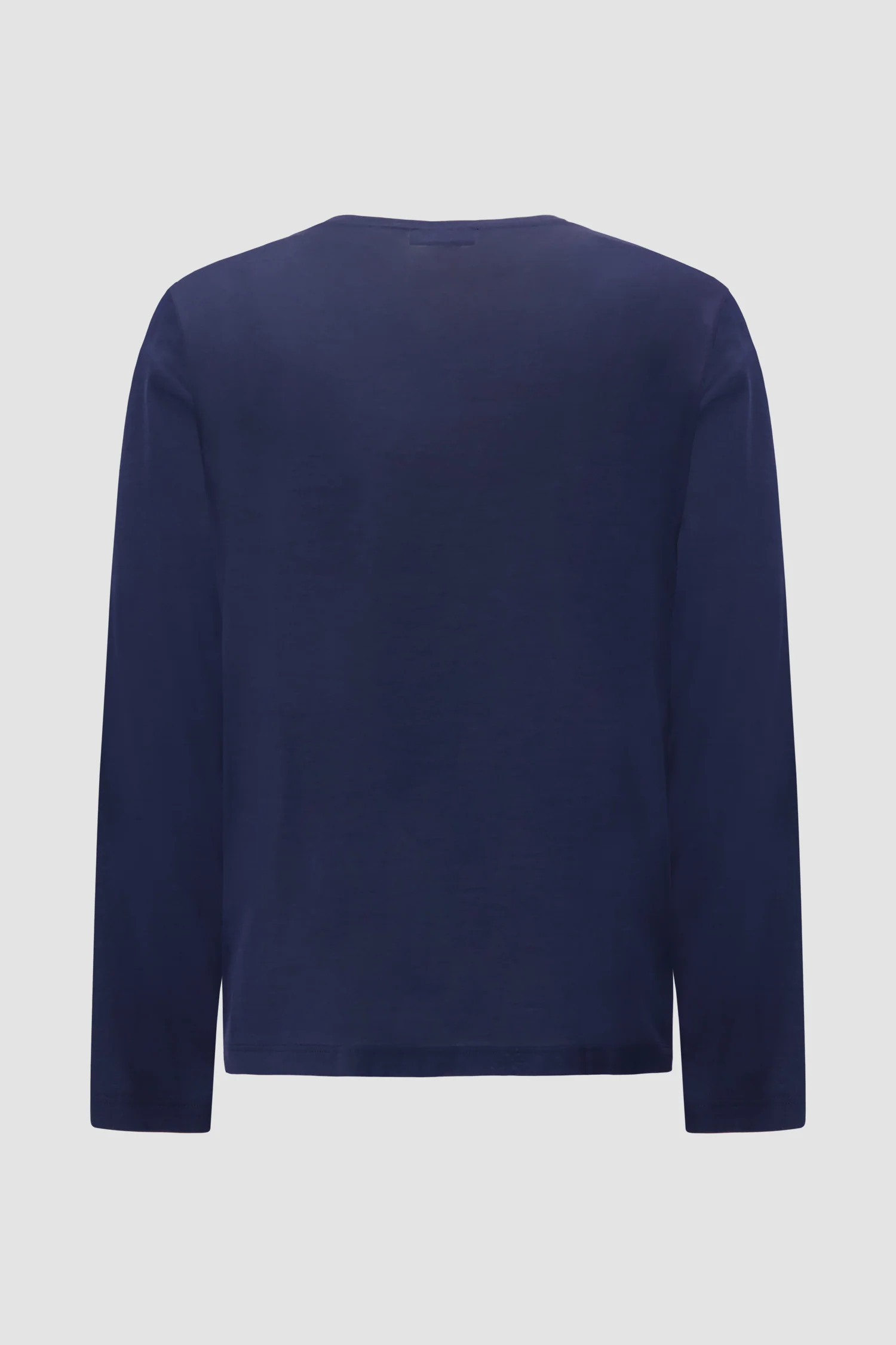 Barba Napoli Dark Blue Long Sleeve T-Shirt - Image 2