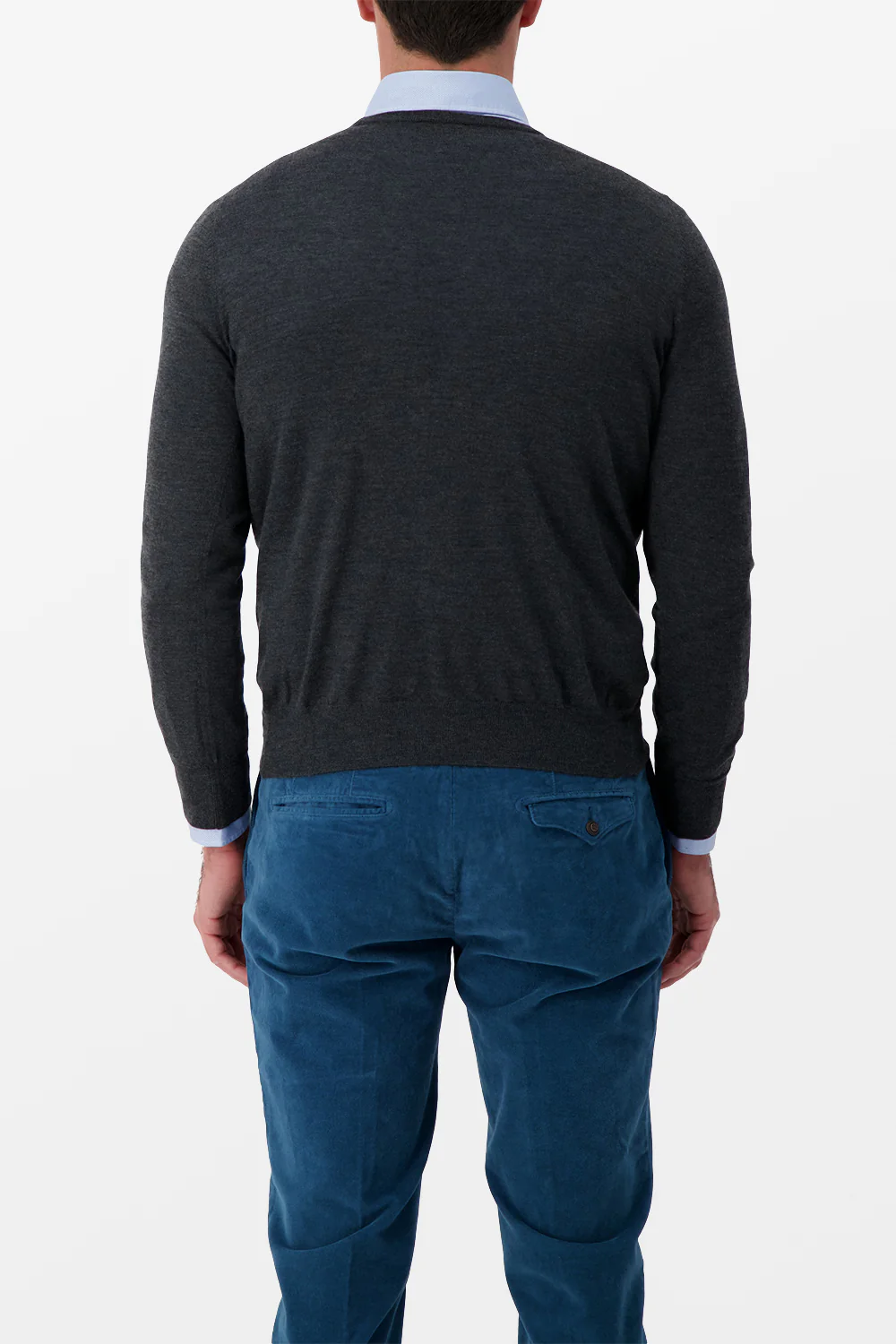 Barba Napoli Grey Cashmere Sweater - Image 3