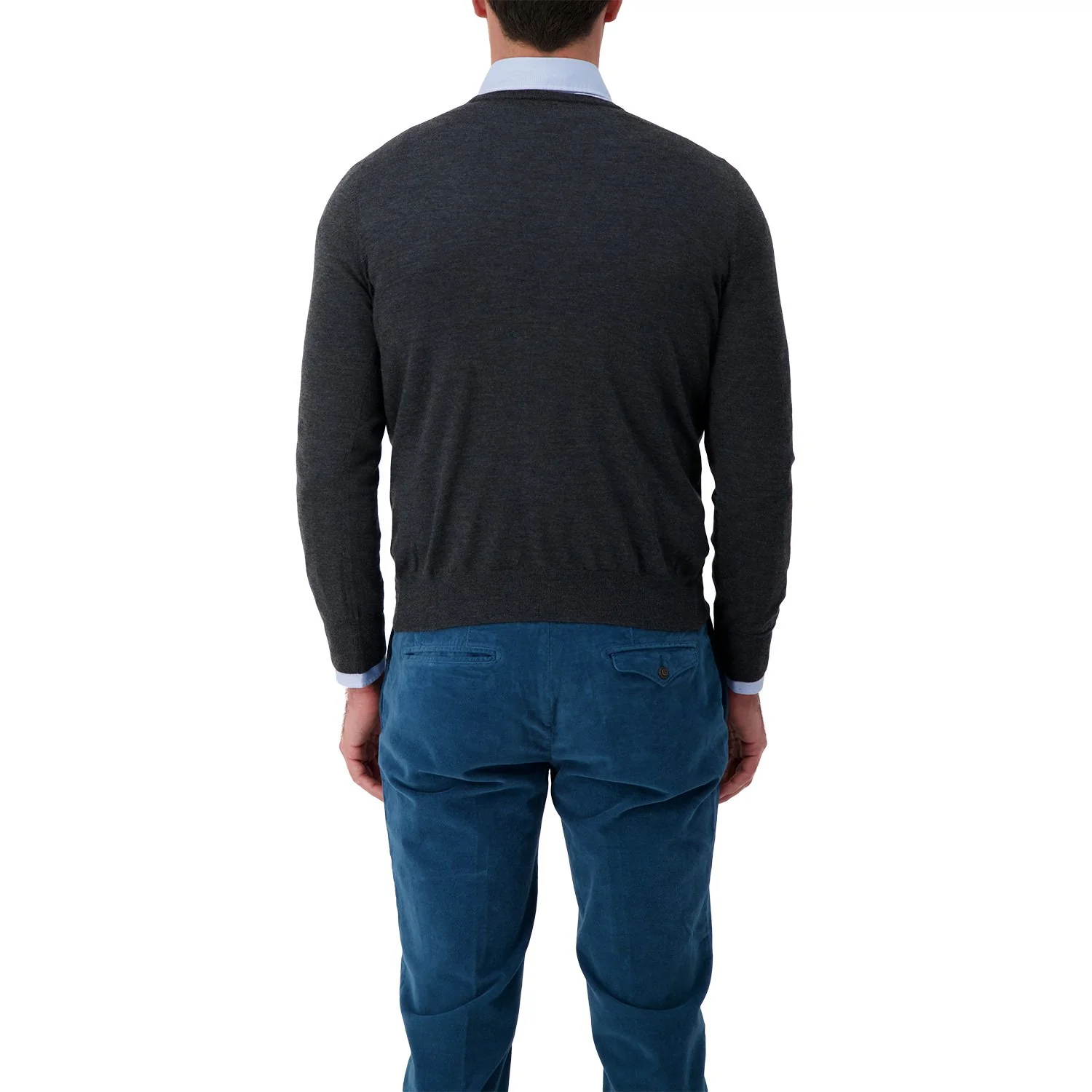 Barba Napoli Grey Cashmere Sweater - Image 4