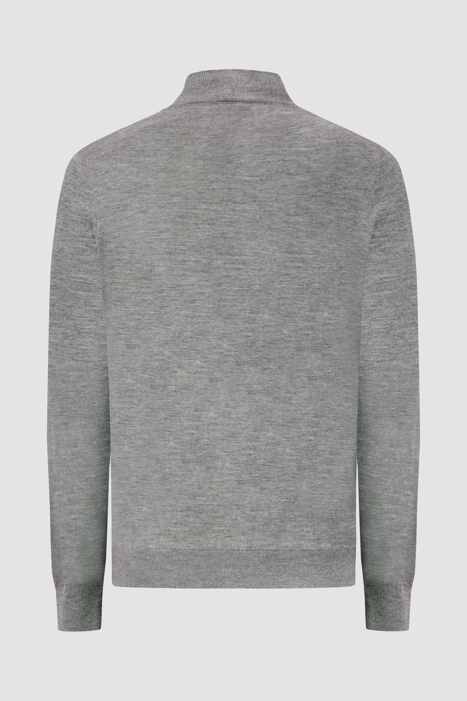Barba Napoli Grey Zipped Guibbino Sweater - Image 3