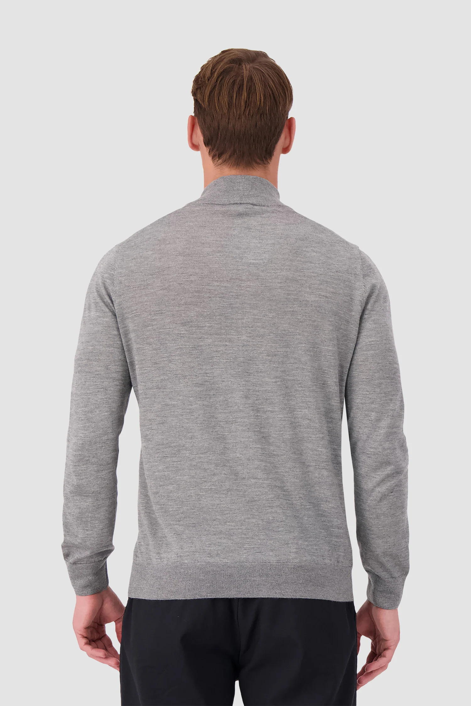 Barba Napoli Grey Zipped Guibbino Sweater - Image 4