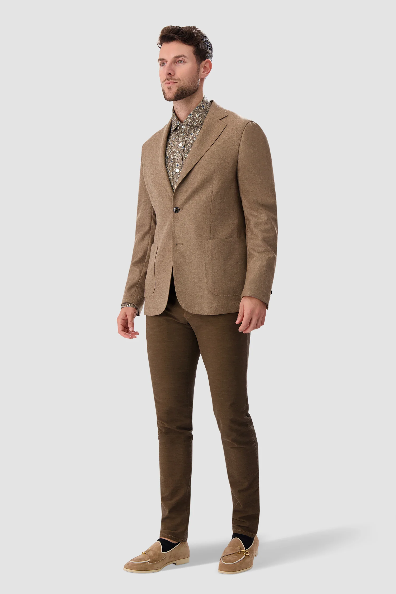 Barba Napoli Sand Brown Easy J Mono Blazer - Image 7