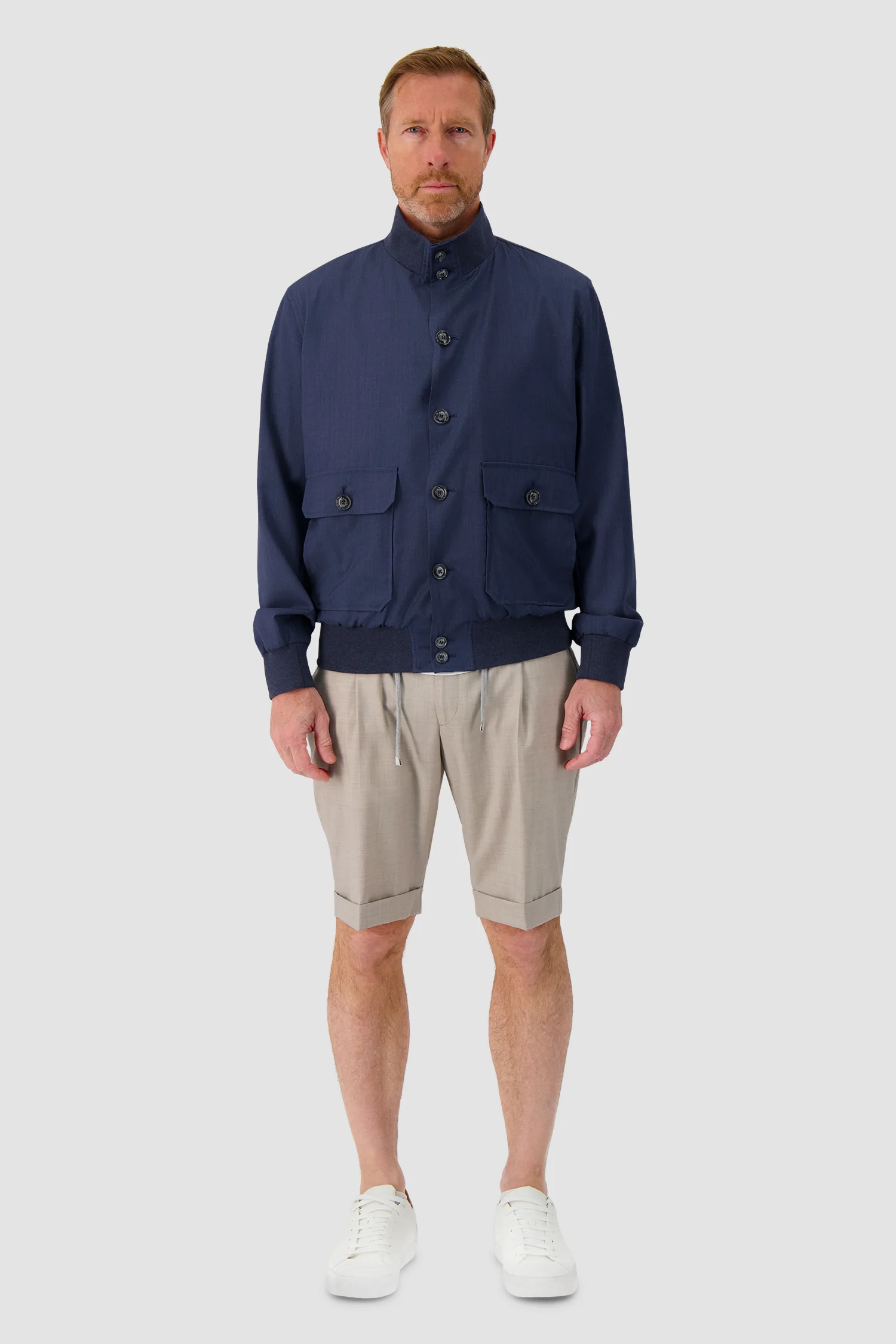 Barba Napoli Navy Bomber Jacket - Image 3