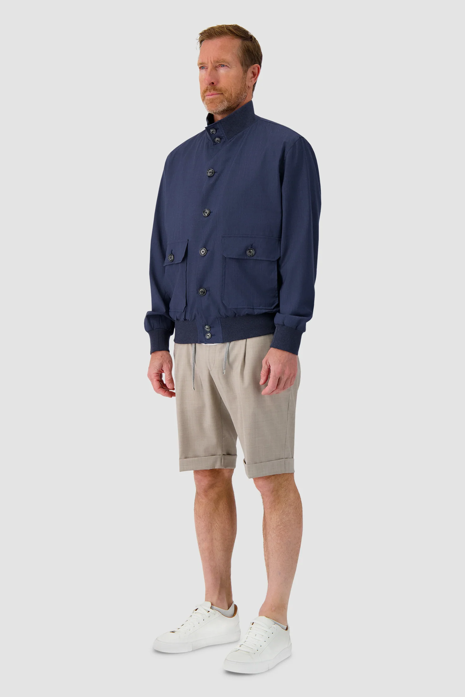Barba Napoli Navy Bomber Jacket - Image 4