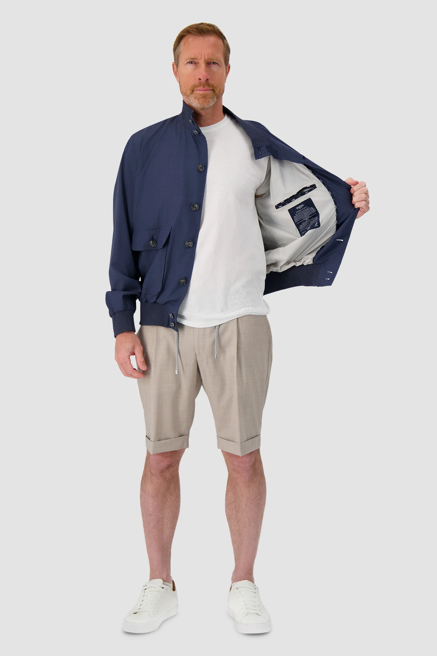 Barba Napoli Navy Bomber Jacket - Image 6