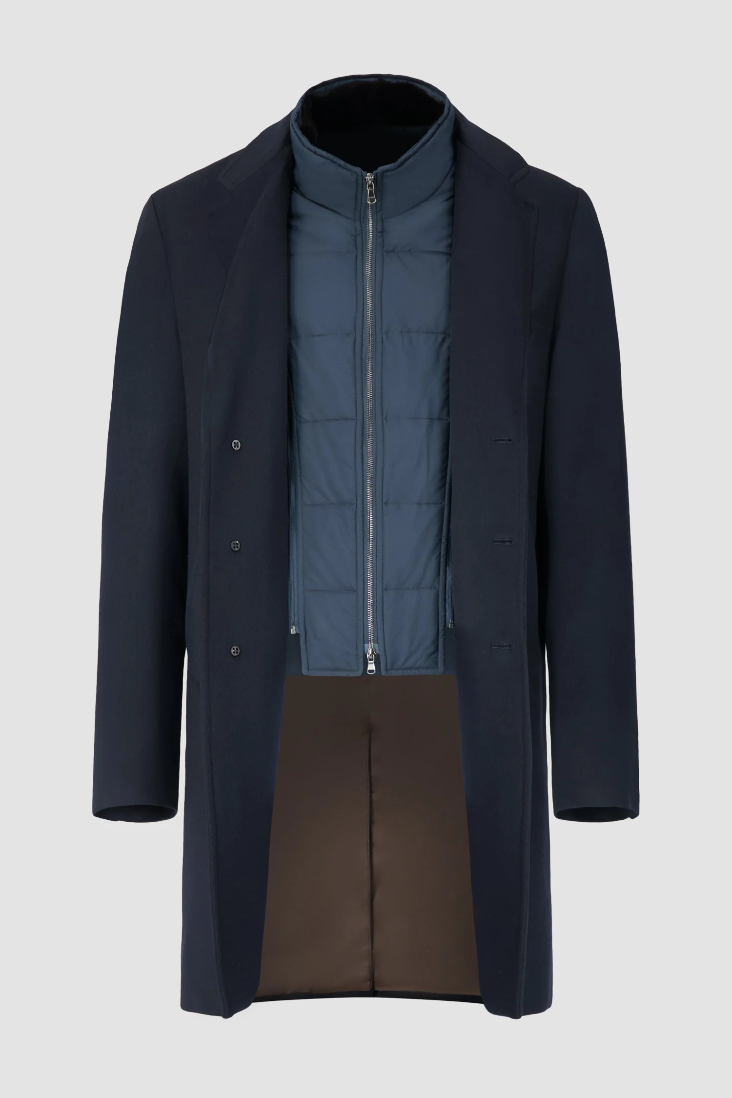 Barba Napoli Navy Coat With Removable Jacket - Image 2