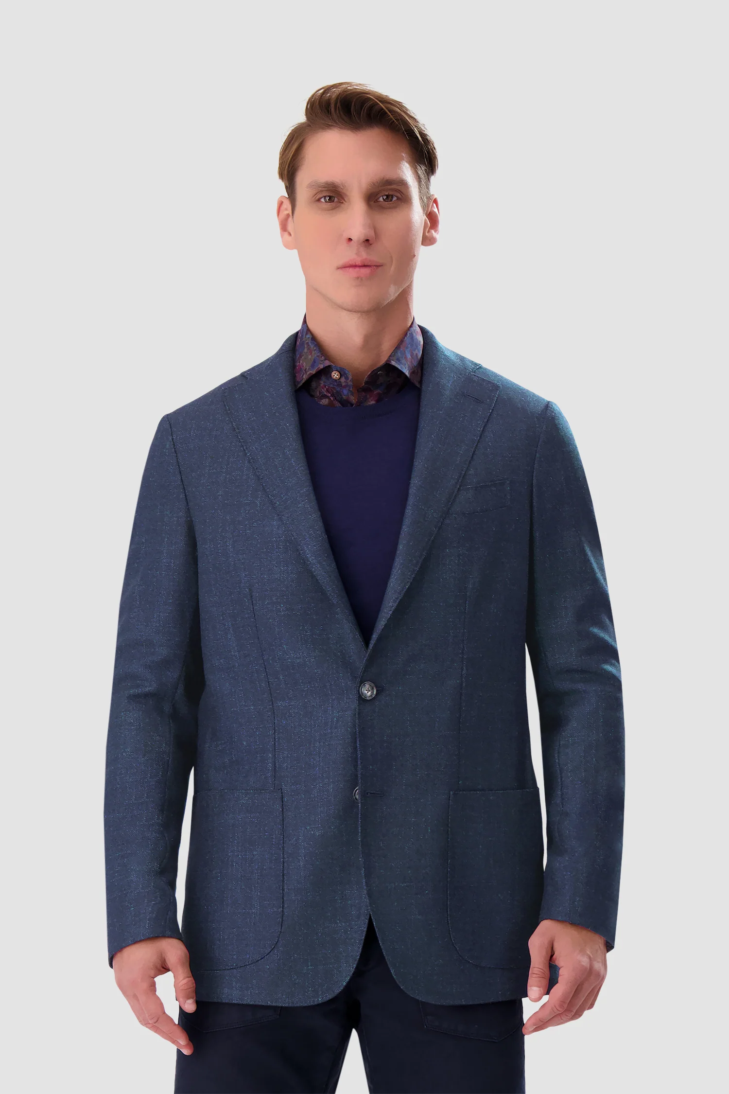 Barba Napoli Navy Long 2B Blazer - Image 2