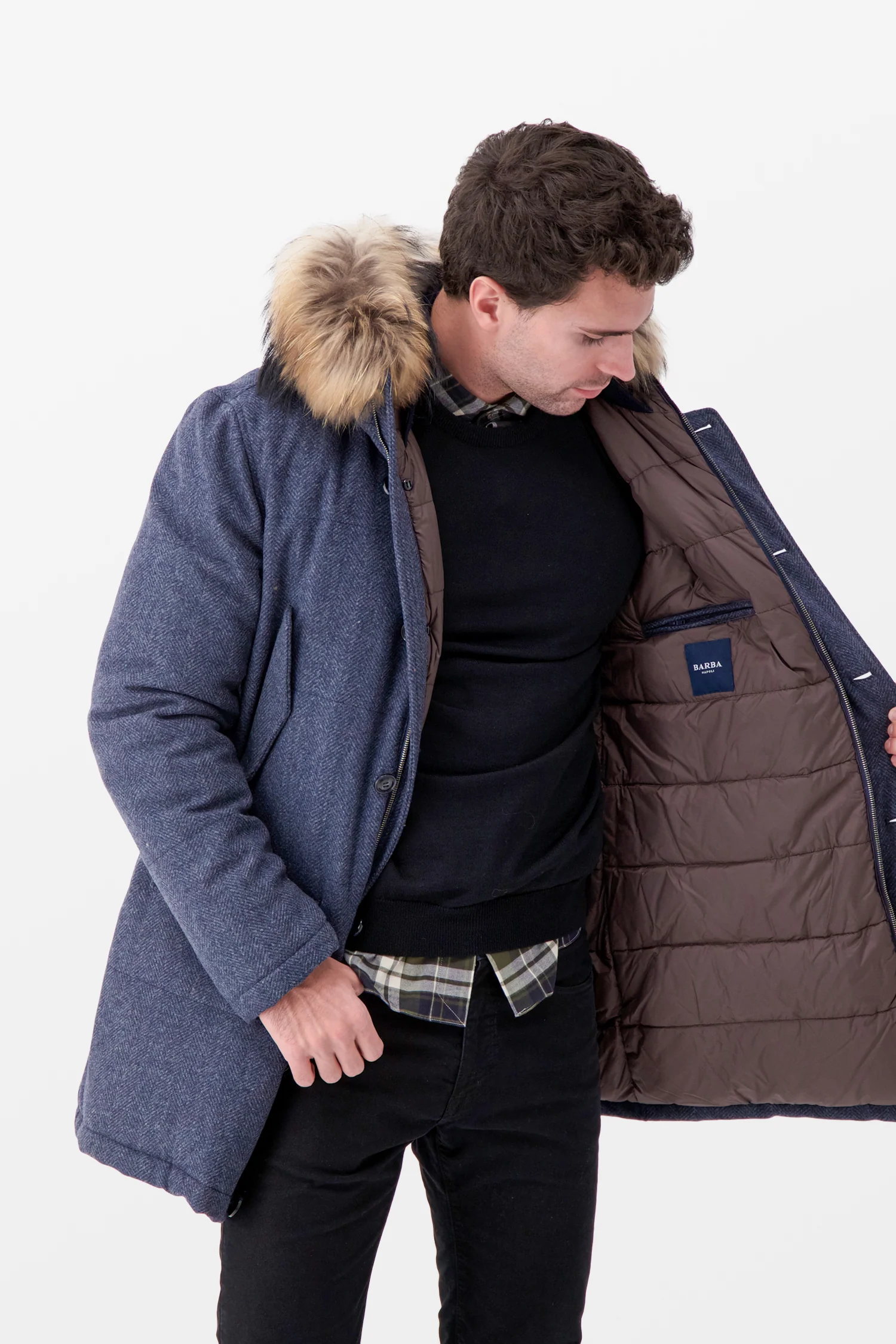 Barba Napoli Navy Wool Jacket - Image 2