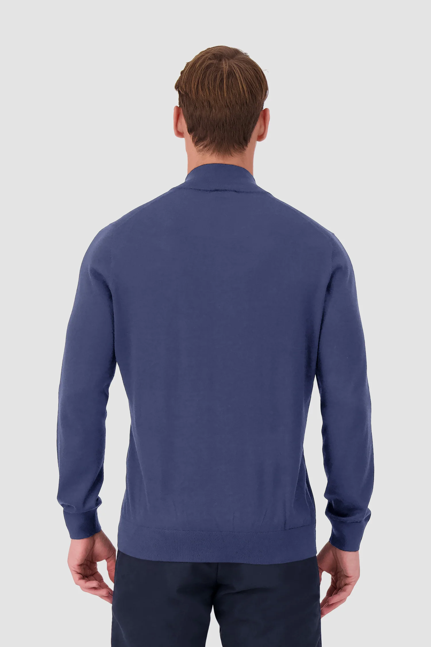 Barba Napoli Navy Zipped Guibbino Sweater - Image 4