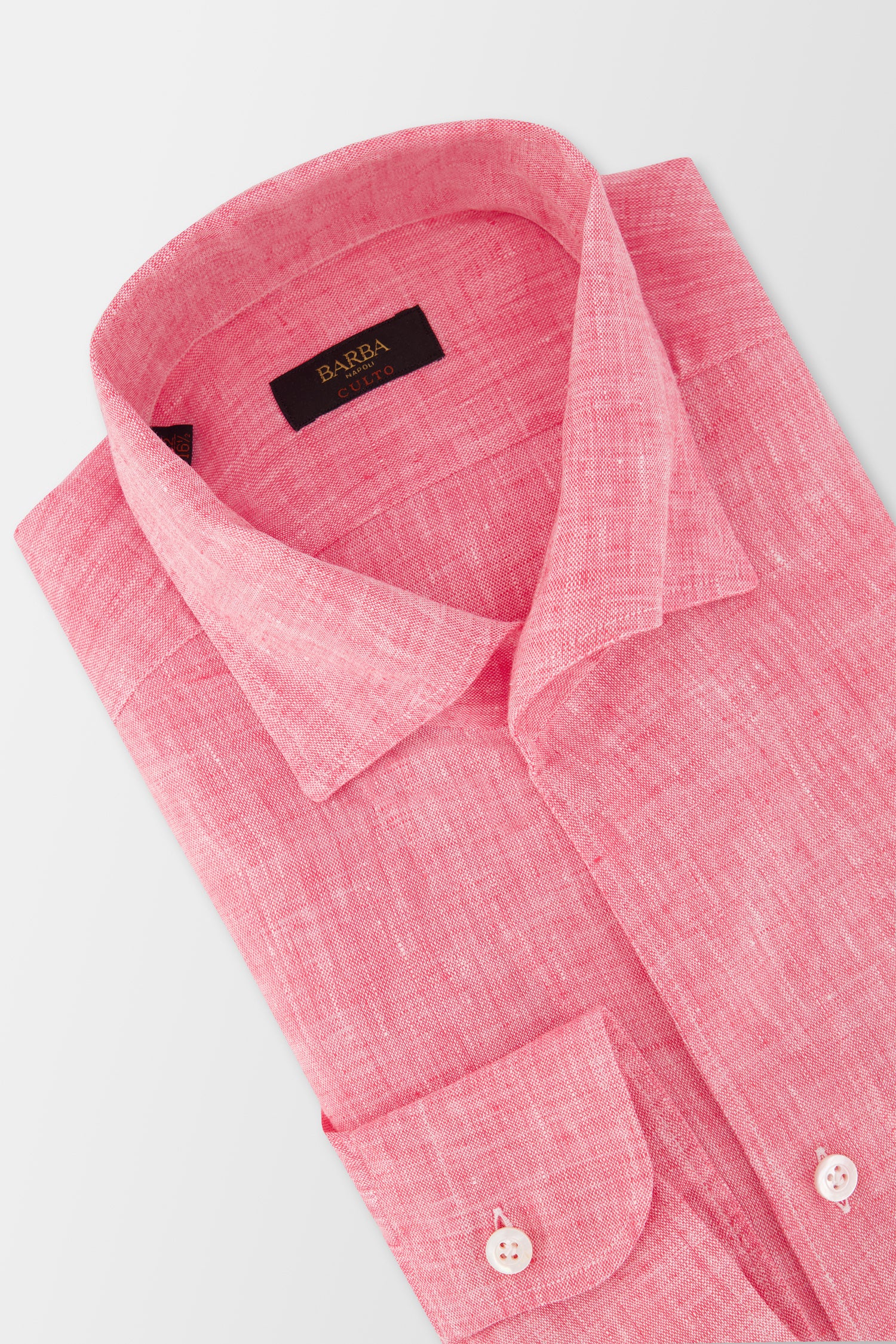 Barba Napoli Pink Linen Shirt - Image 2