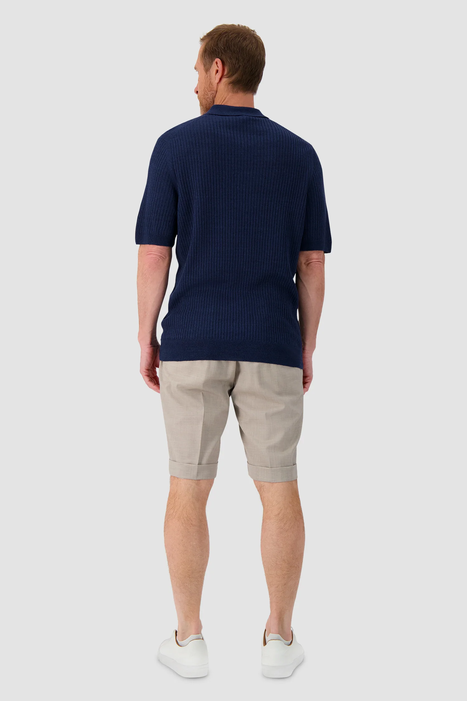 Barba Napoli Ribbed Knit Polo - Image 5