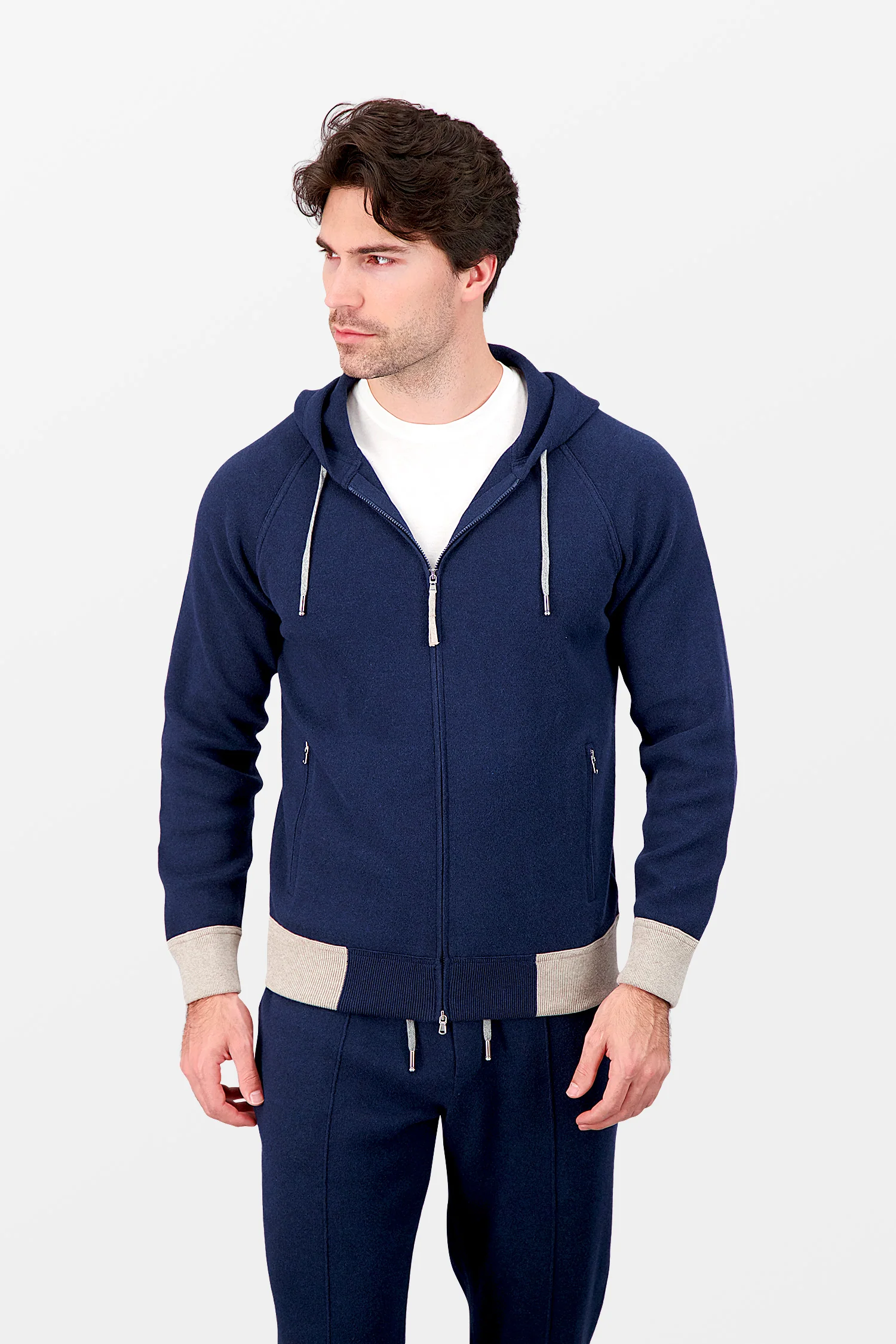 Barba Napoli Tracksuit Blue Hoodie - Image 3