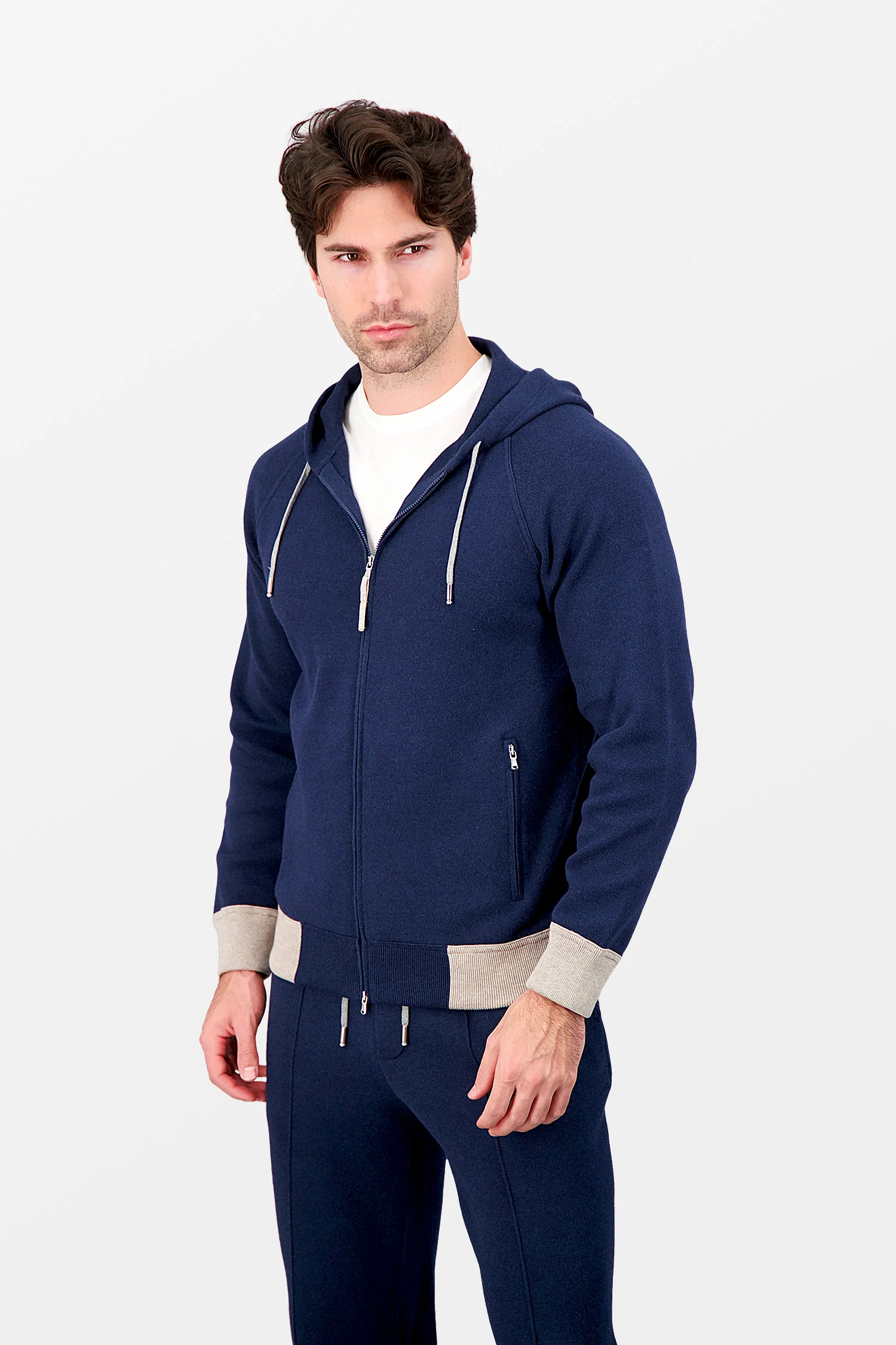 Barba Napoli Tracksuit Blue Hoodie - Image 4