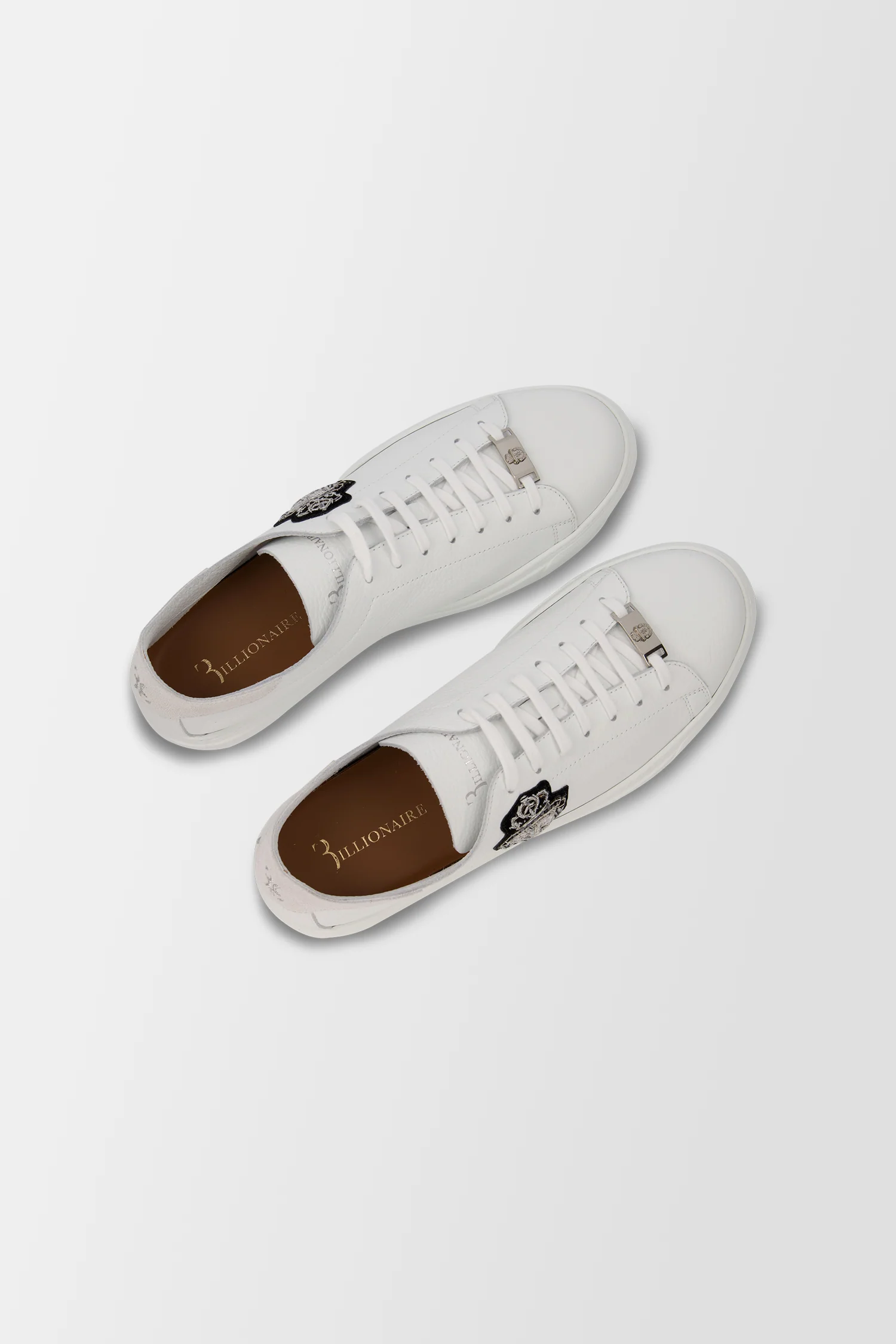 Billionaire Black Crest White Sneakers - Image 3